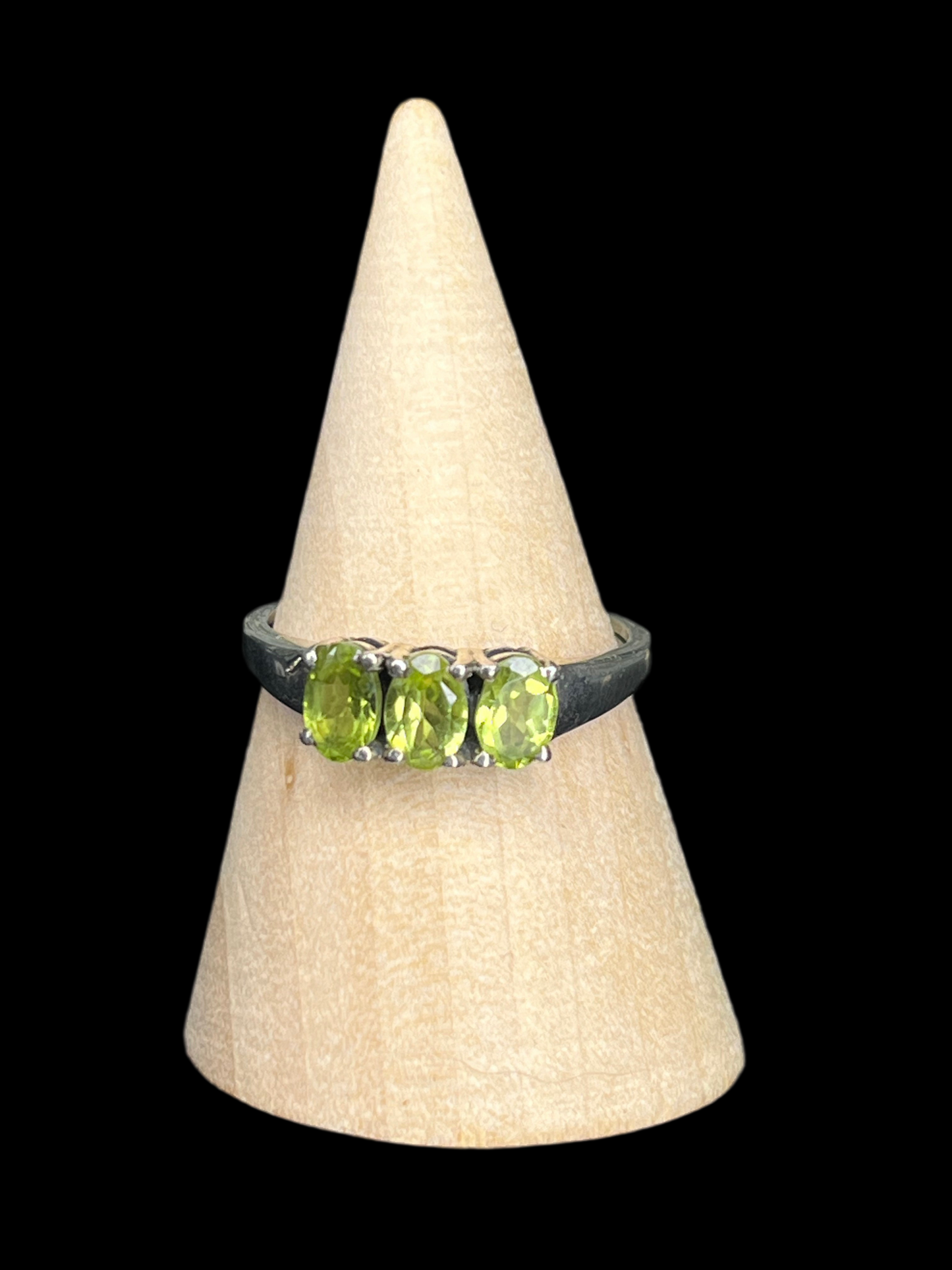 Genuine Peridot Sterling Silver Rings