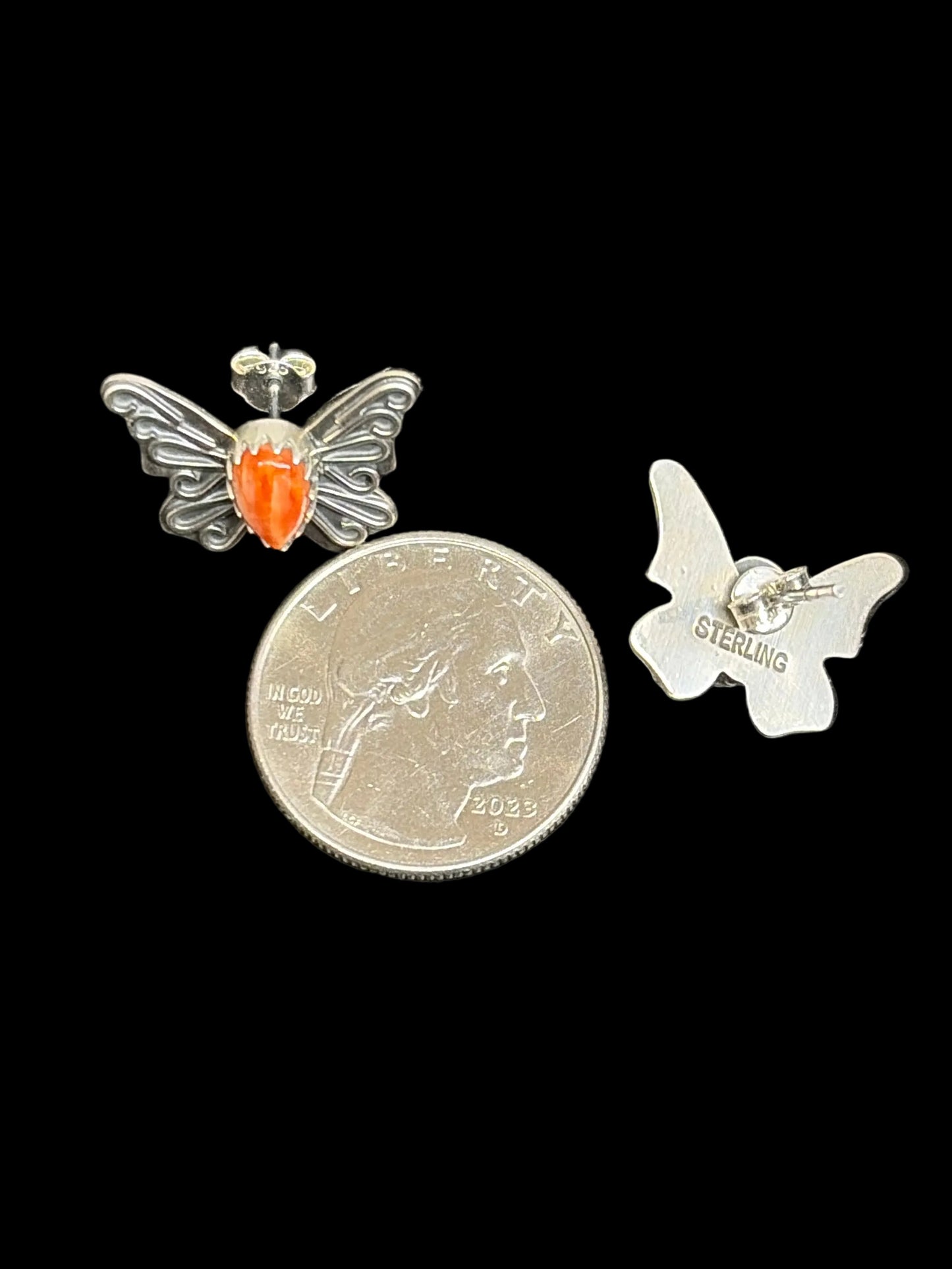 Handcrafted Spiny Oyster Butterfly Earrings