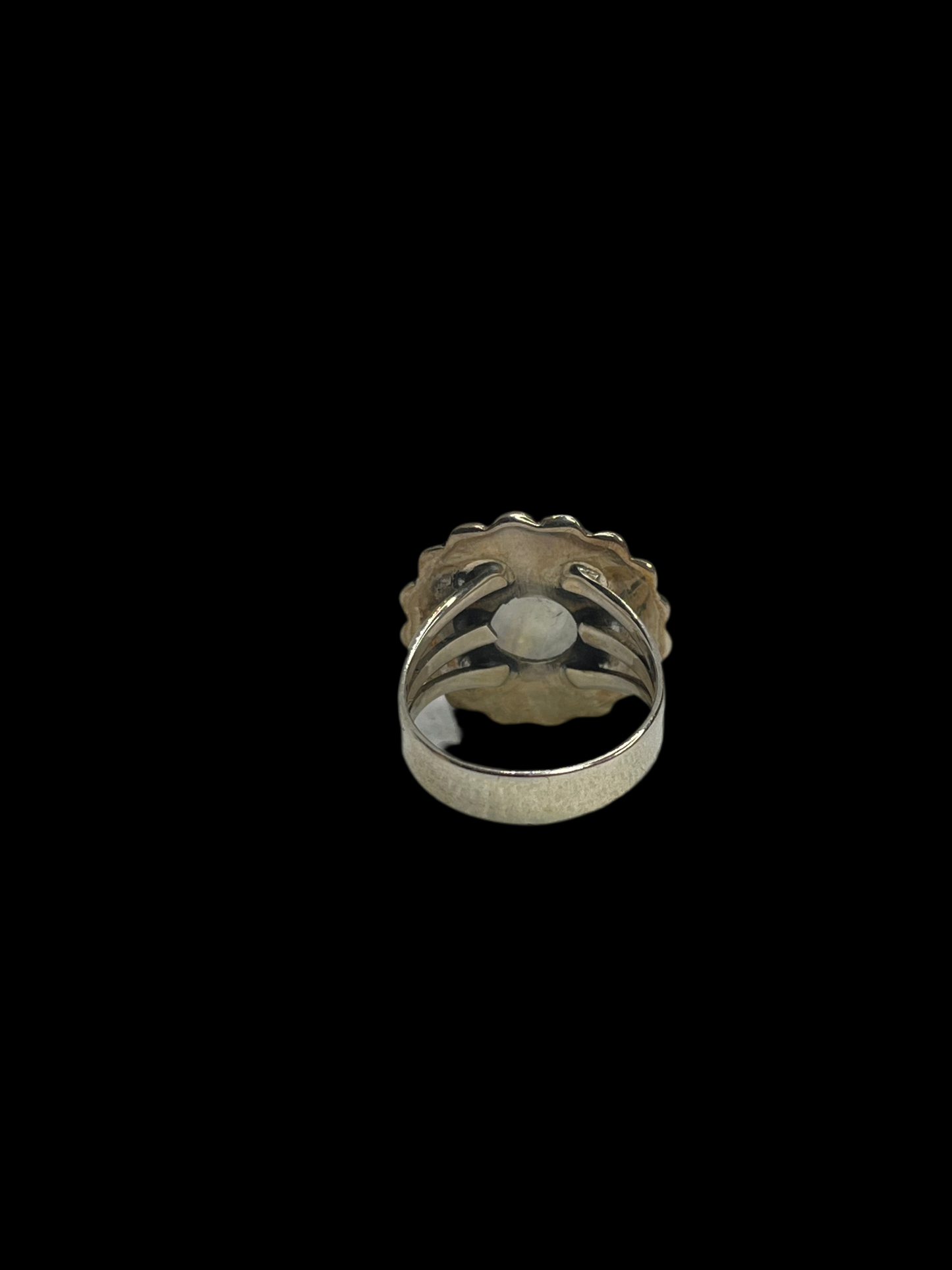 Rainbow Moonstone Sterling Silver Ring - Size 5