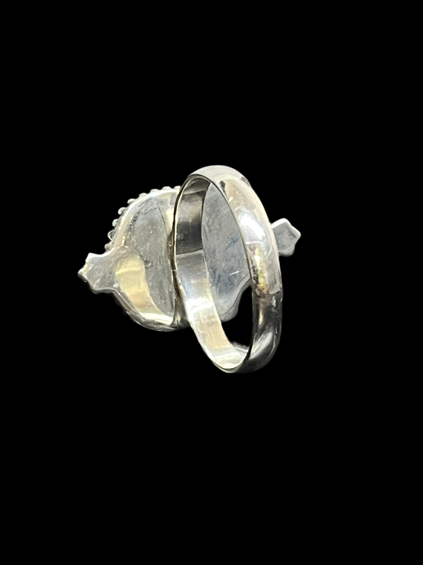 Pink Moonstone Sterling Silver Ring - size 9