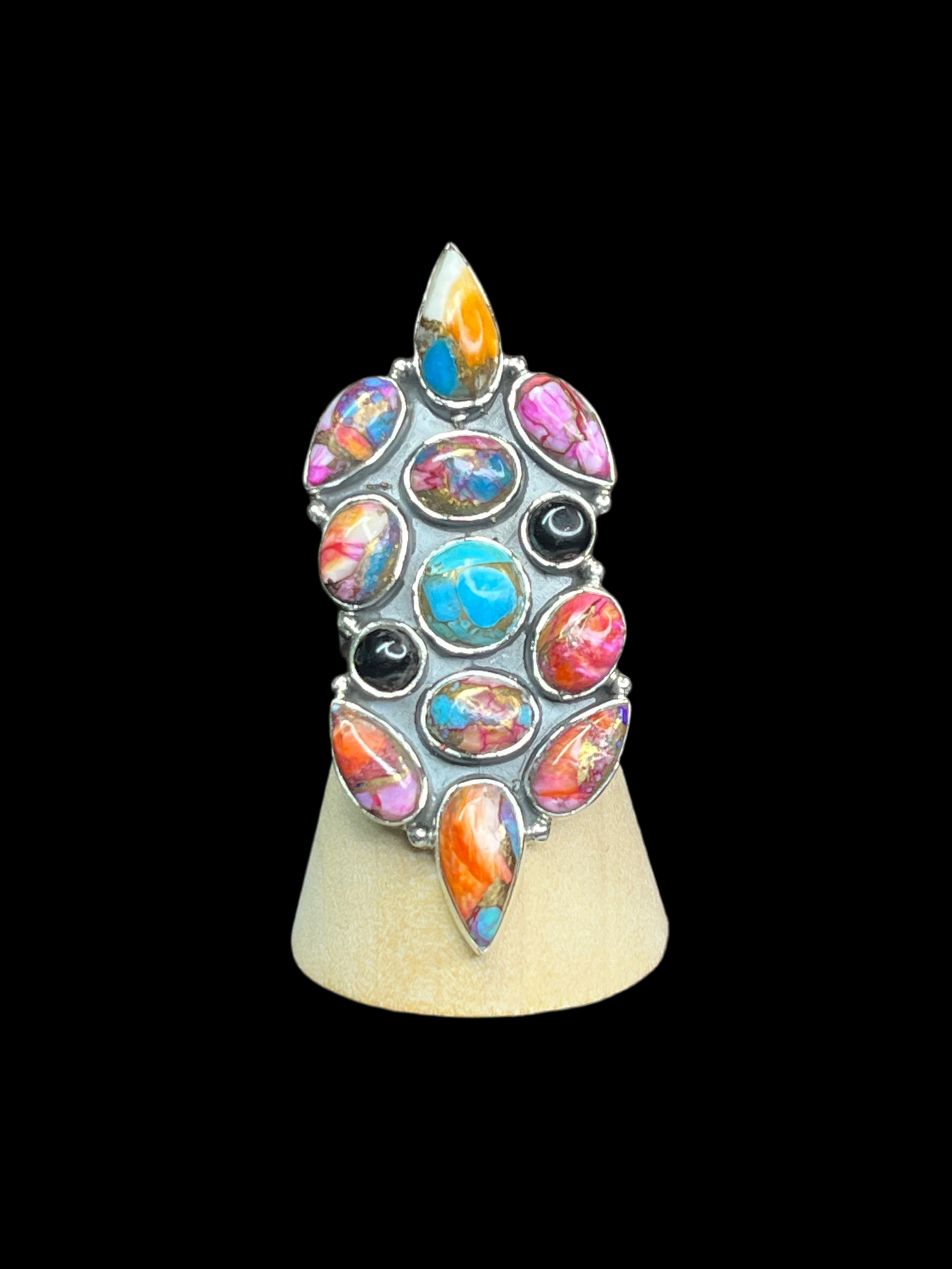 Dahlia Cluster Statement Rings - Adjustable