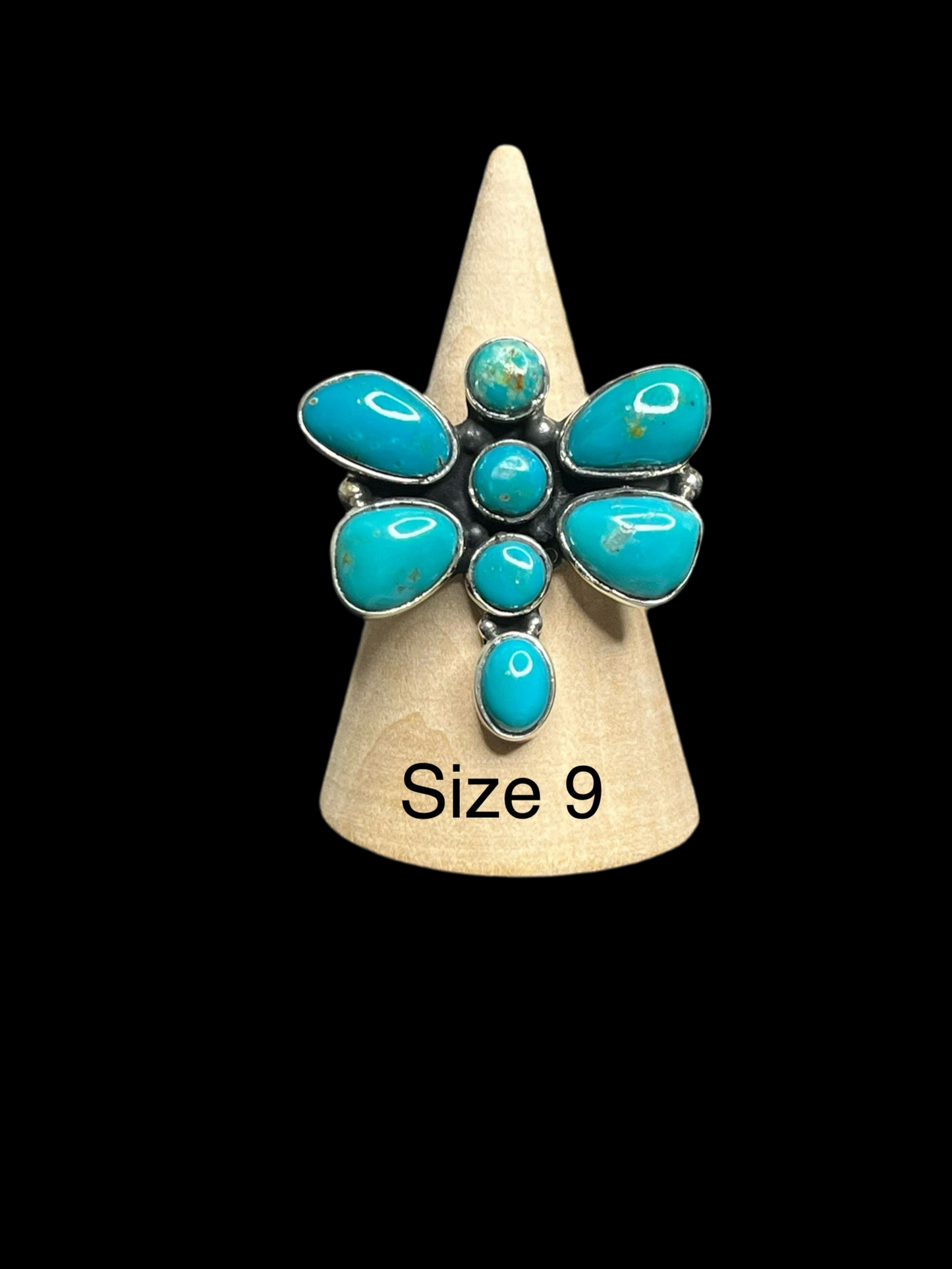 Kingman Turquoise Dragonfly Rings