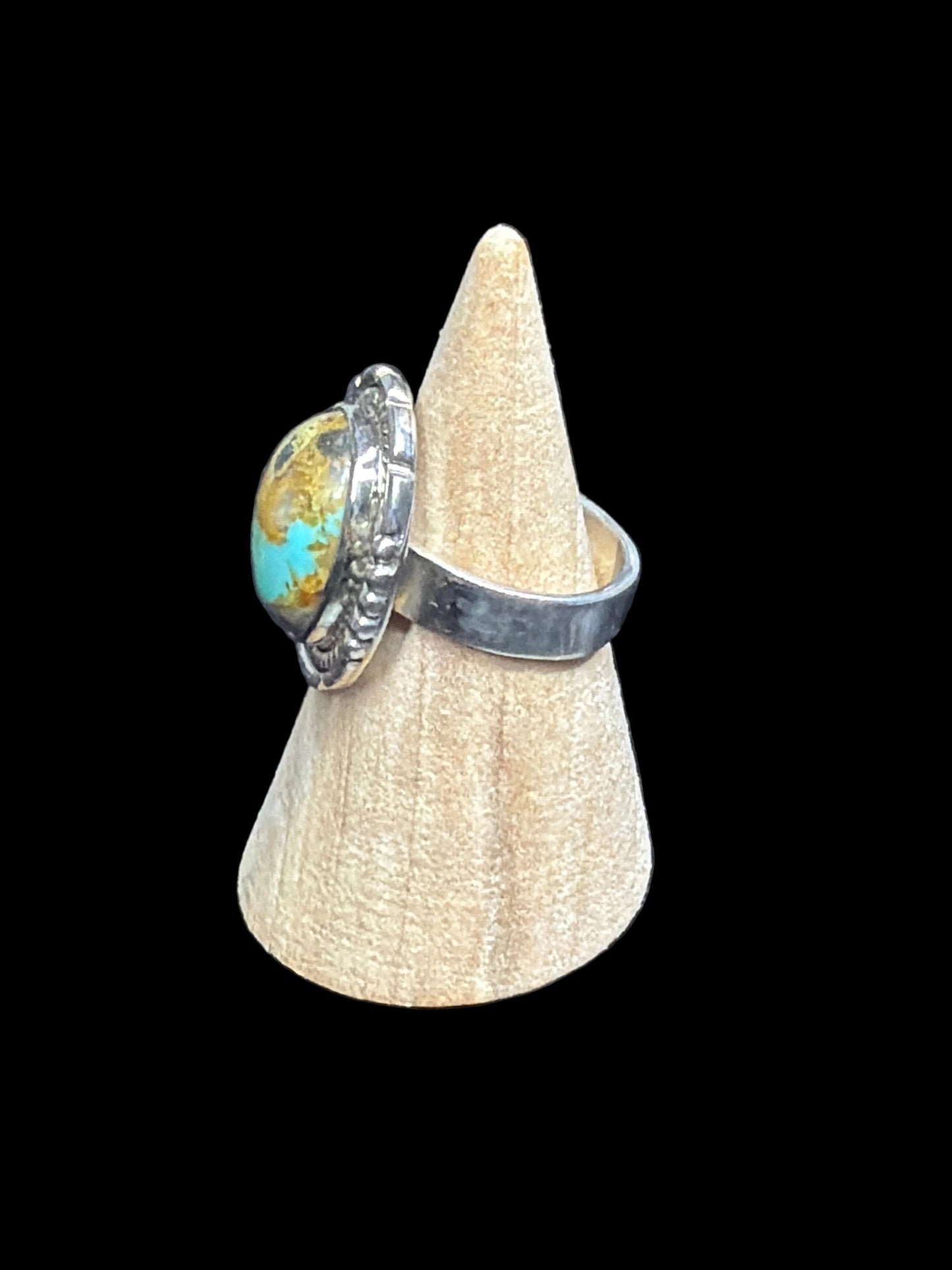 Stunning Blackjack Turquoise Ring - adjustable