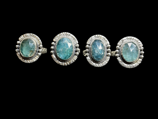 Mermaid Kyanite Rings - sizes 5-12