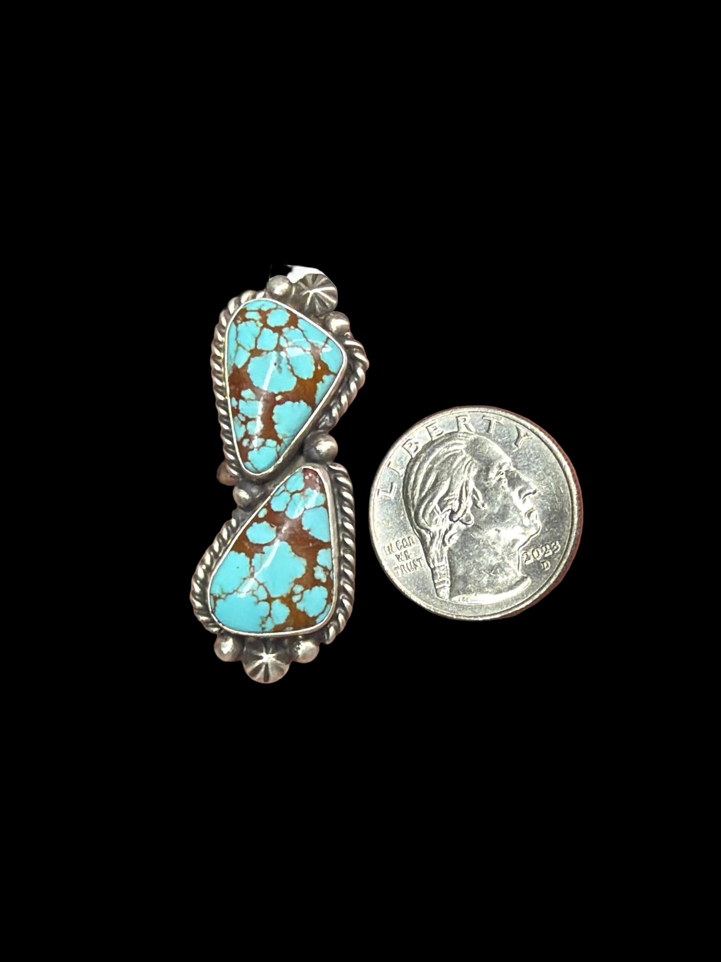 Navajo - Eugene Belone - Mine #8 Turquoise Ring - Adjustable