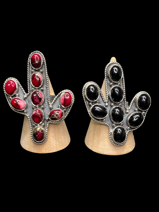 Adjustable Multi-Stone Cactus Rings