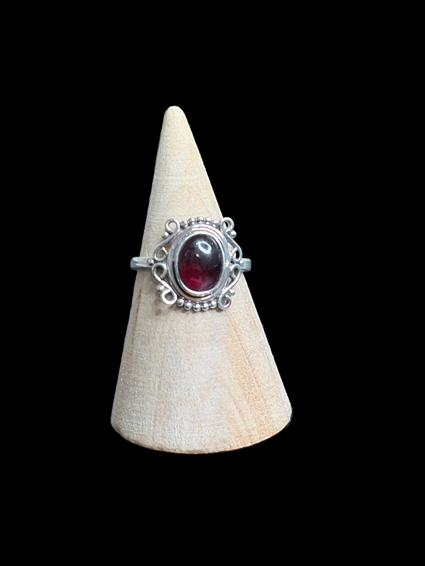 Garnet Sterling Silver Rings