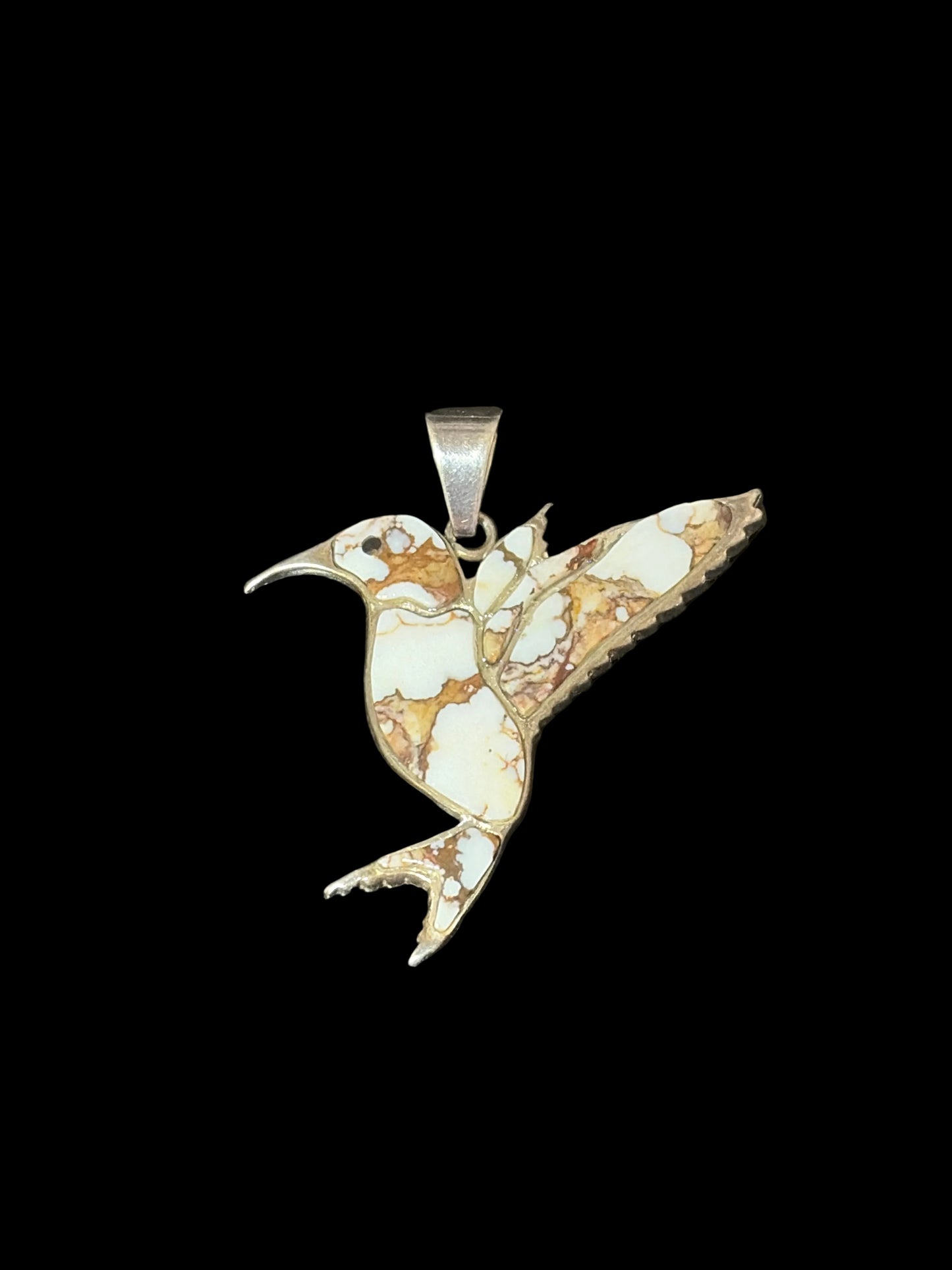 Wild Horse Jasper Hummingbird Pendant - Artist Signed (LT)