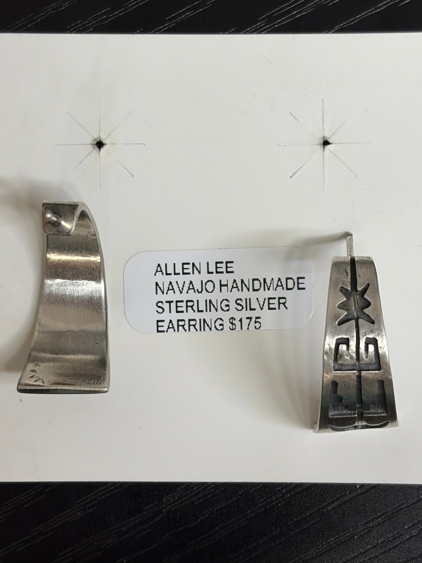 Navajo Handmade - Allen Lee - Half Hoop Earrings