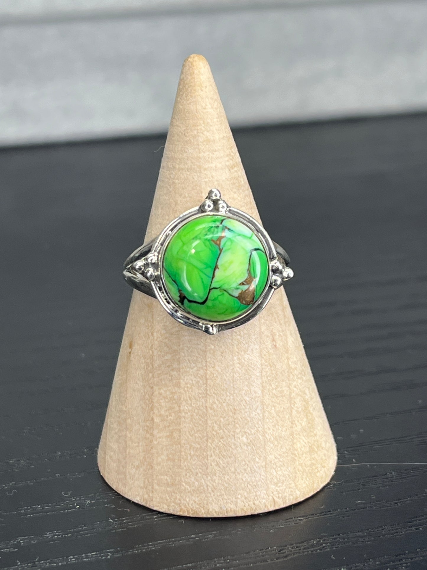 Peacock Dahlia Sterling Silver Rings