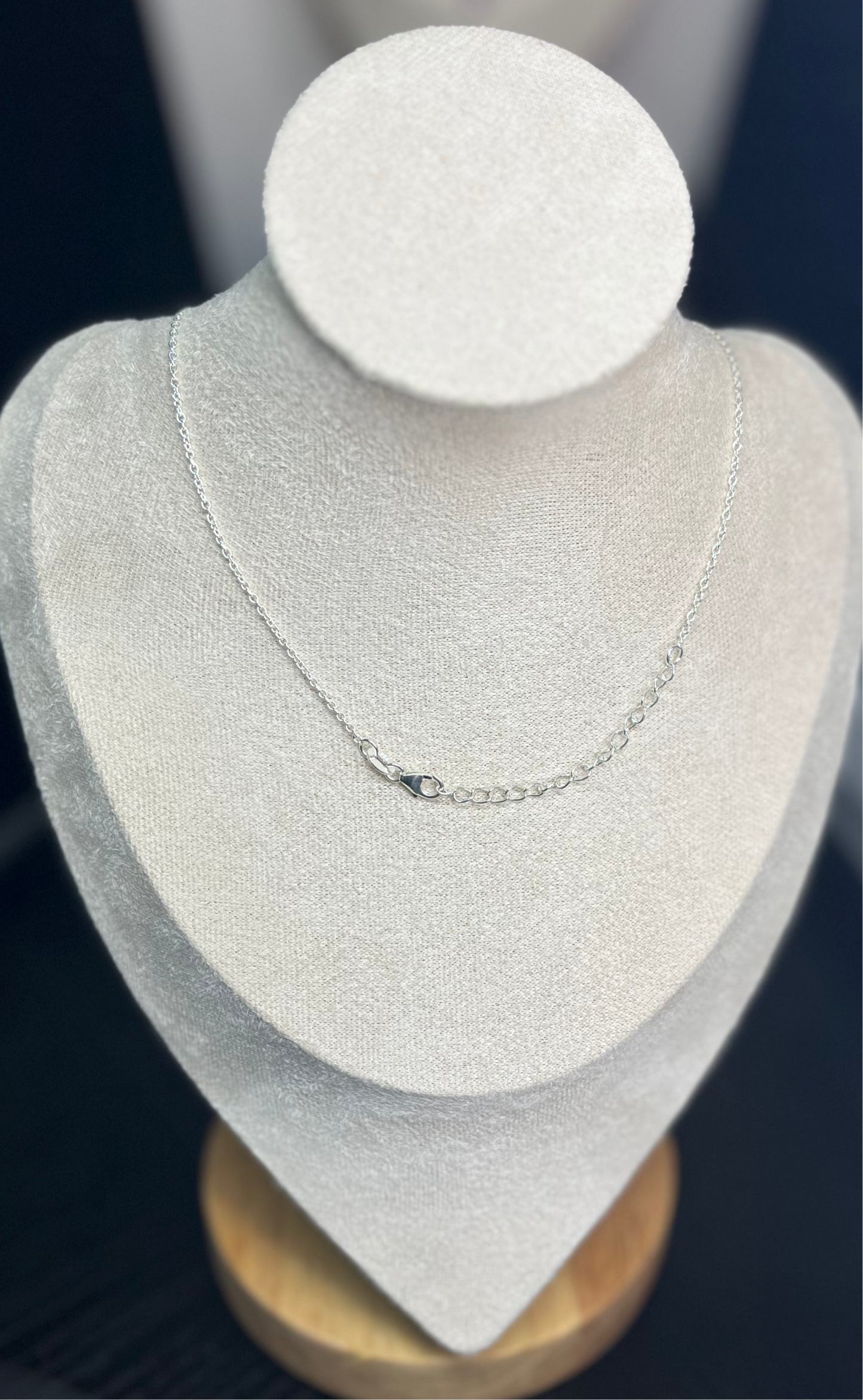 Pink Moonstone Pendant Necklace - Sterling Silver