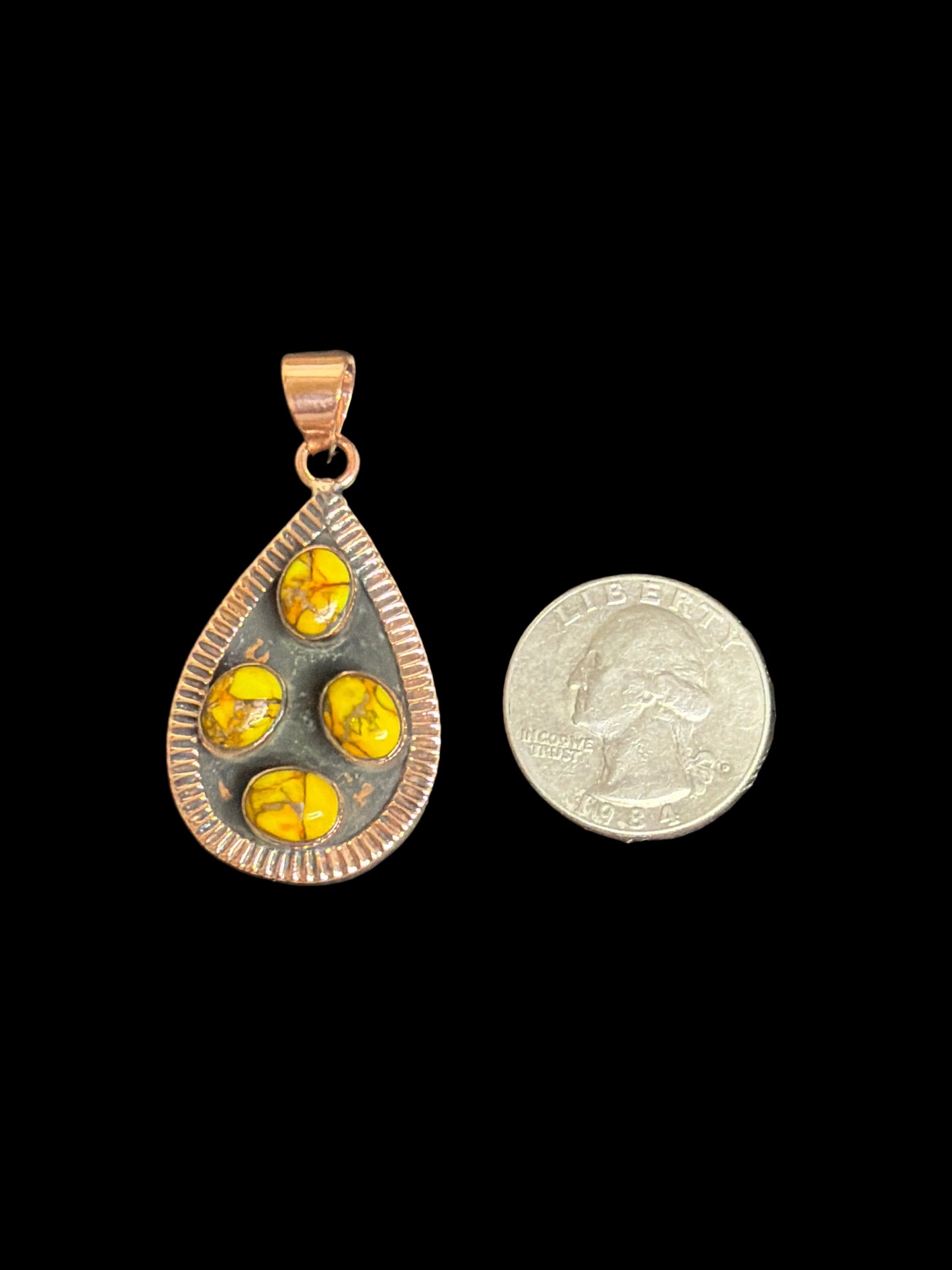 Copper & Honey Dahlia Pendant