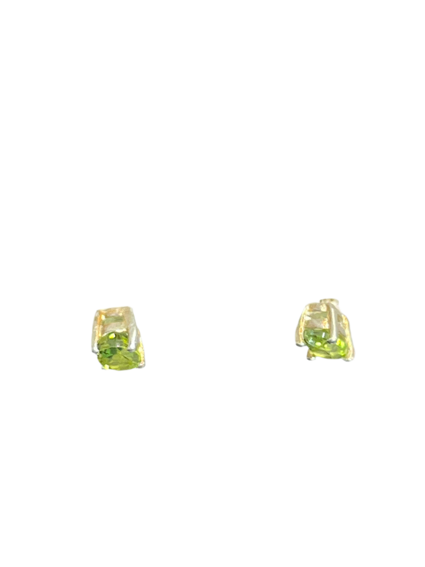 Genuine Peridot Stud Earrings