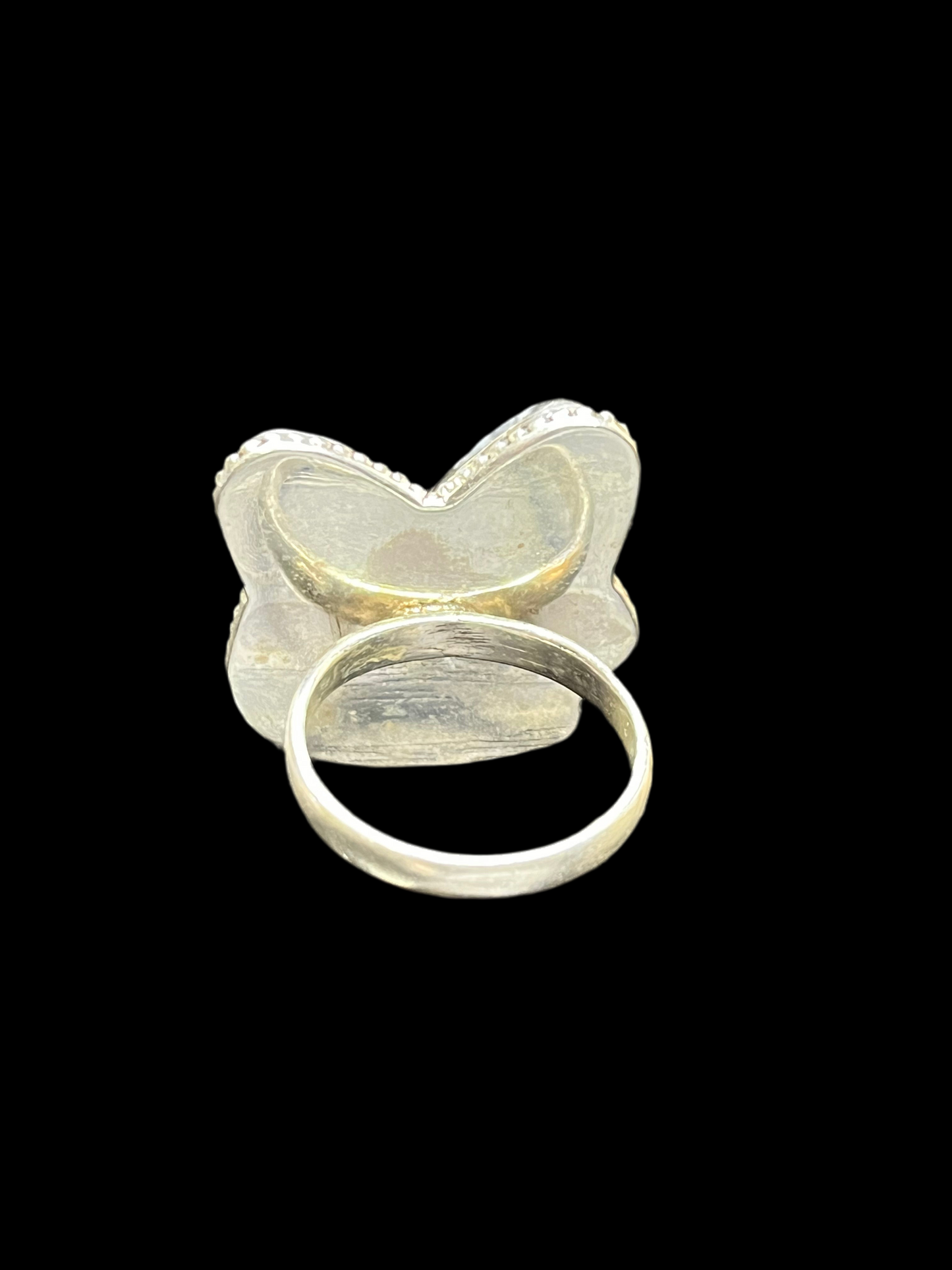 Zebra Jasper Sterling Silver Ring - size 9