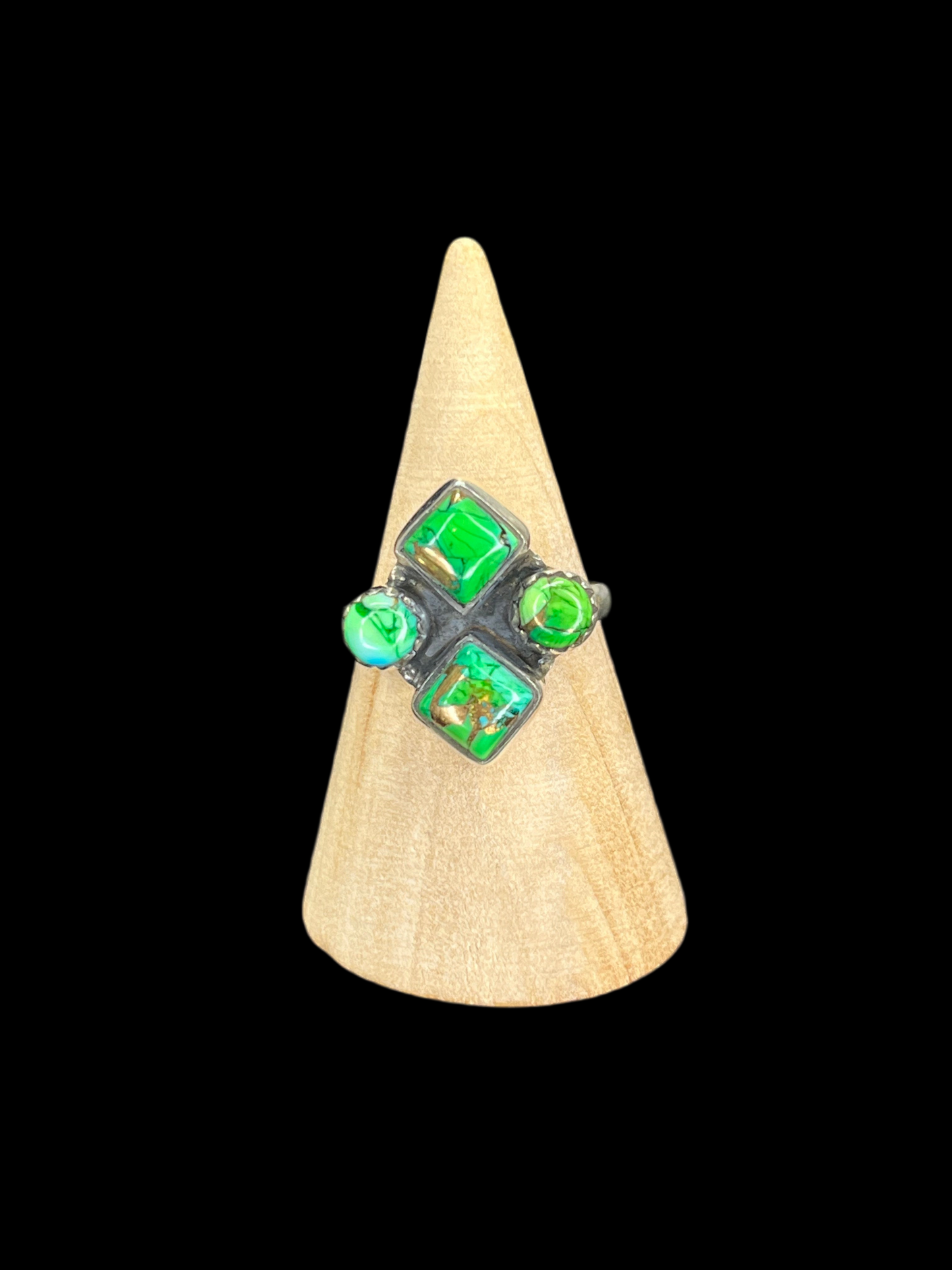 Size 8 Sterling Silver & Natural Stone Rings