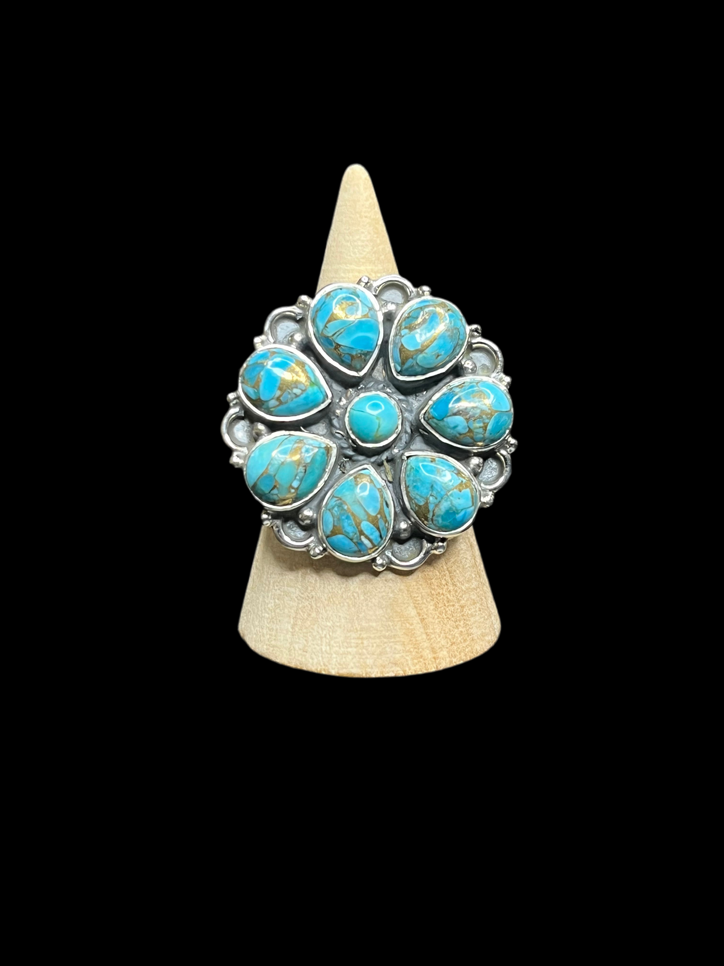 Turquoise Cluster Rings - Adjustable