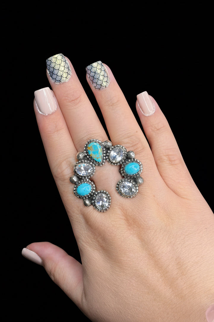 Southwest Sparkle Naja Style Ring (see description)