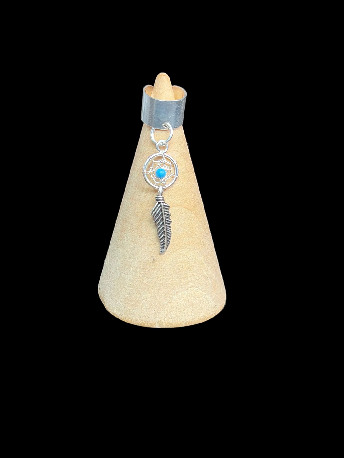 Turquoise & Sterling Ear Cuff