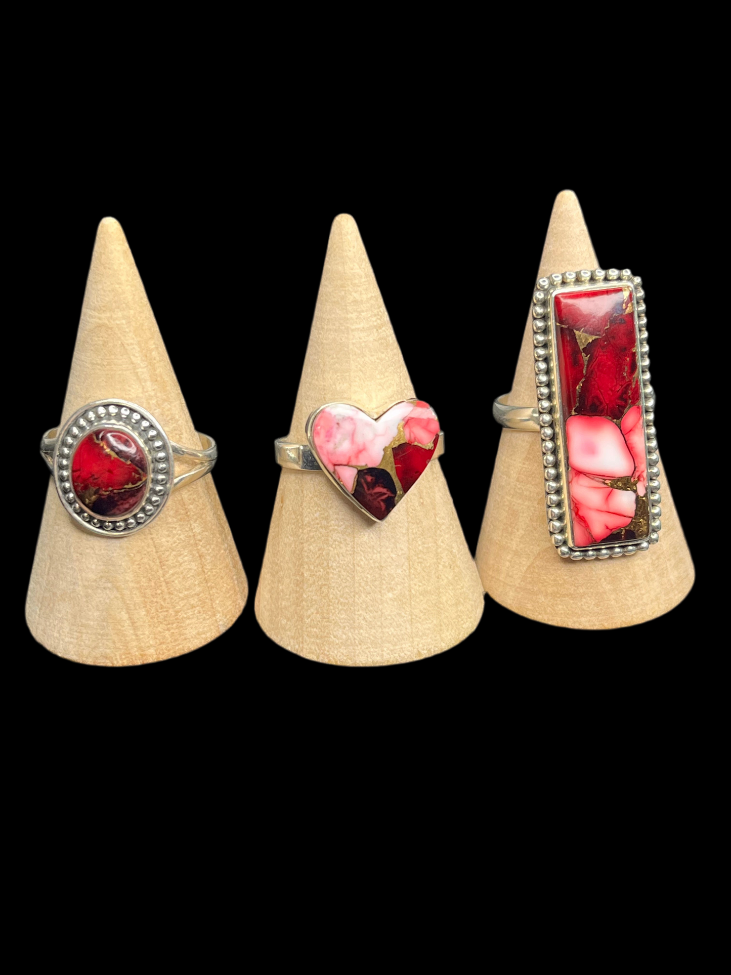 Rose Dahlia Sterling Silver Rings