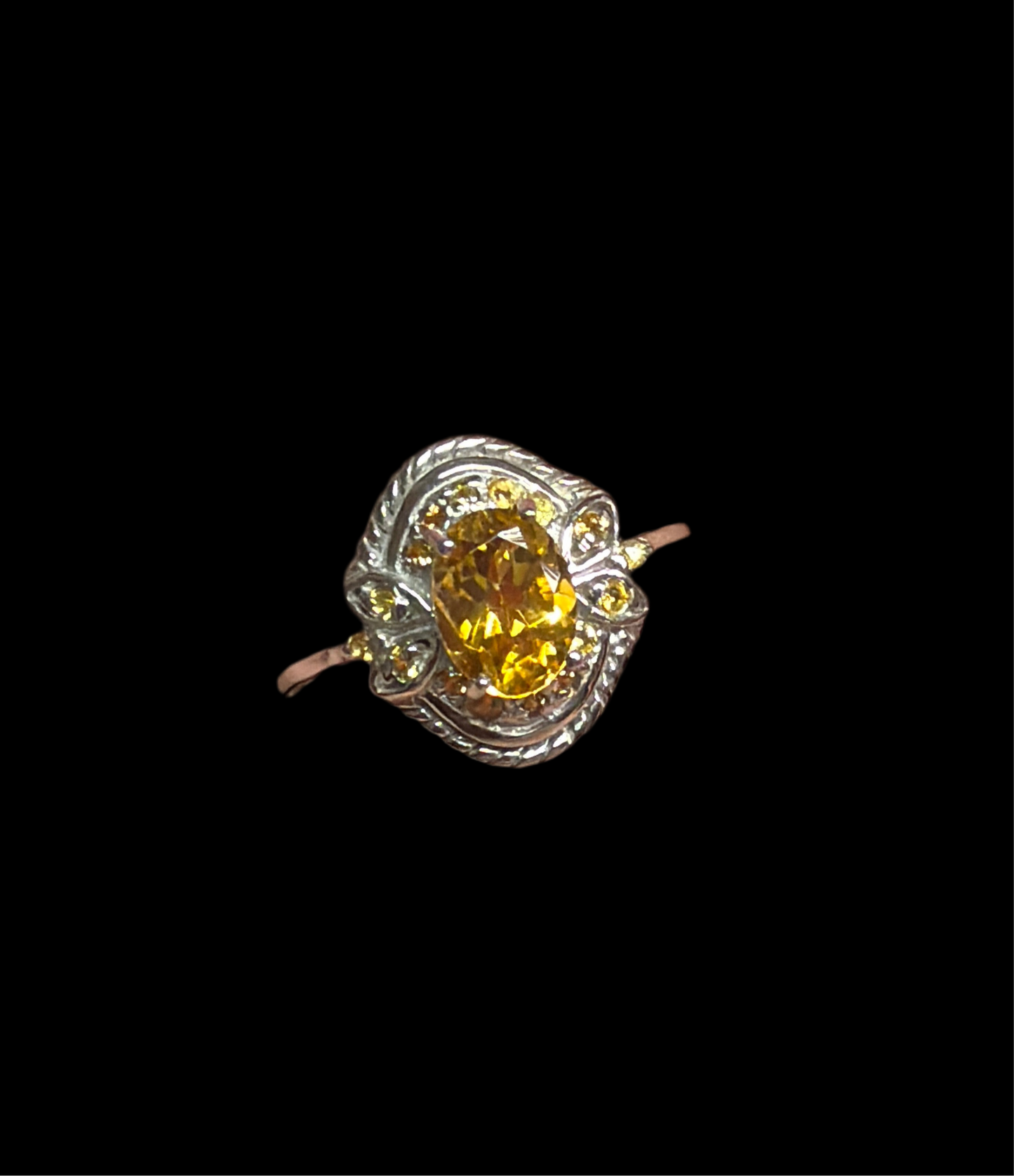 Citrine Statement Ring - size 8