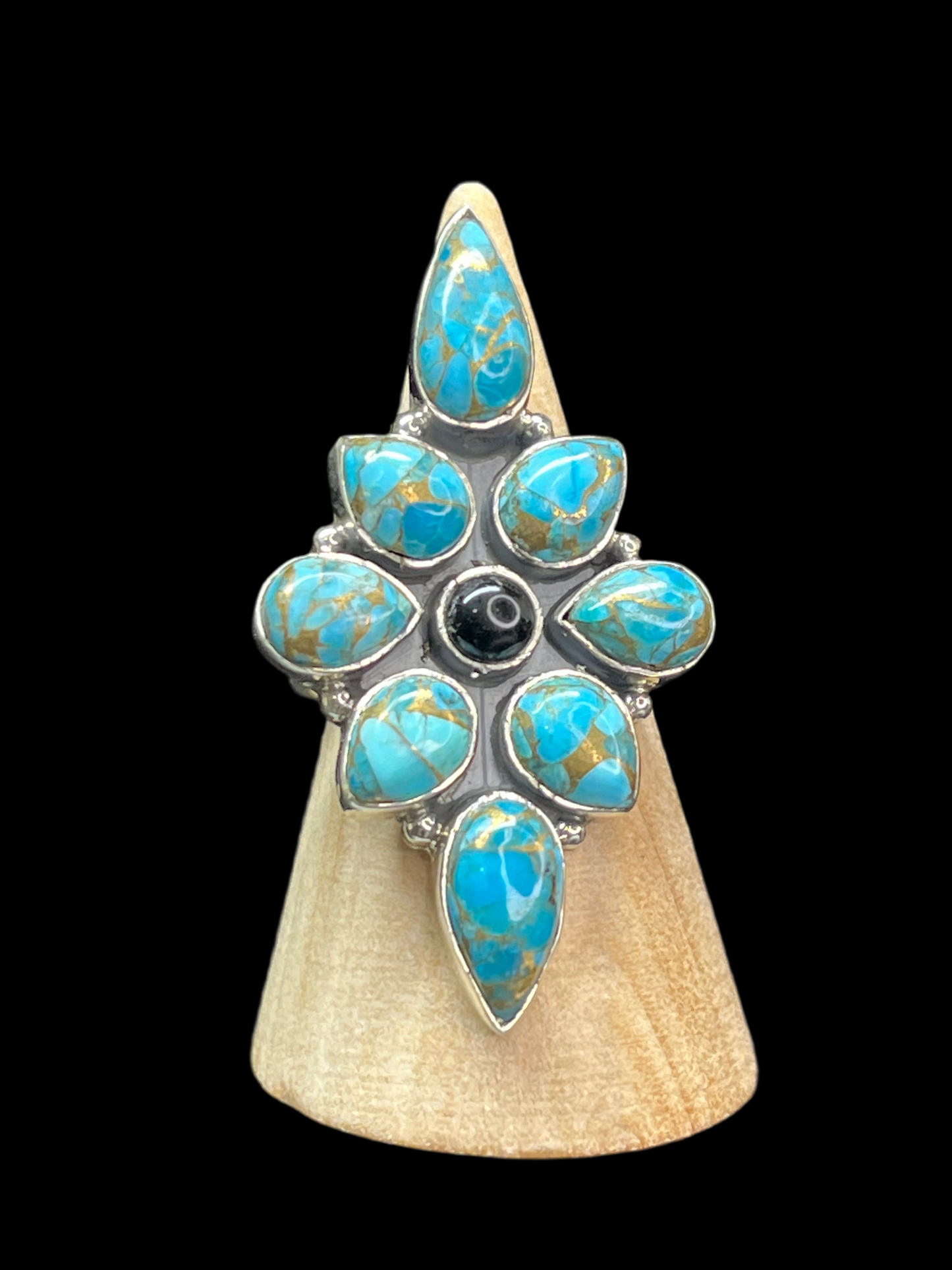 Dahlia Cluster Statement Rings - Adjustable