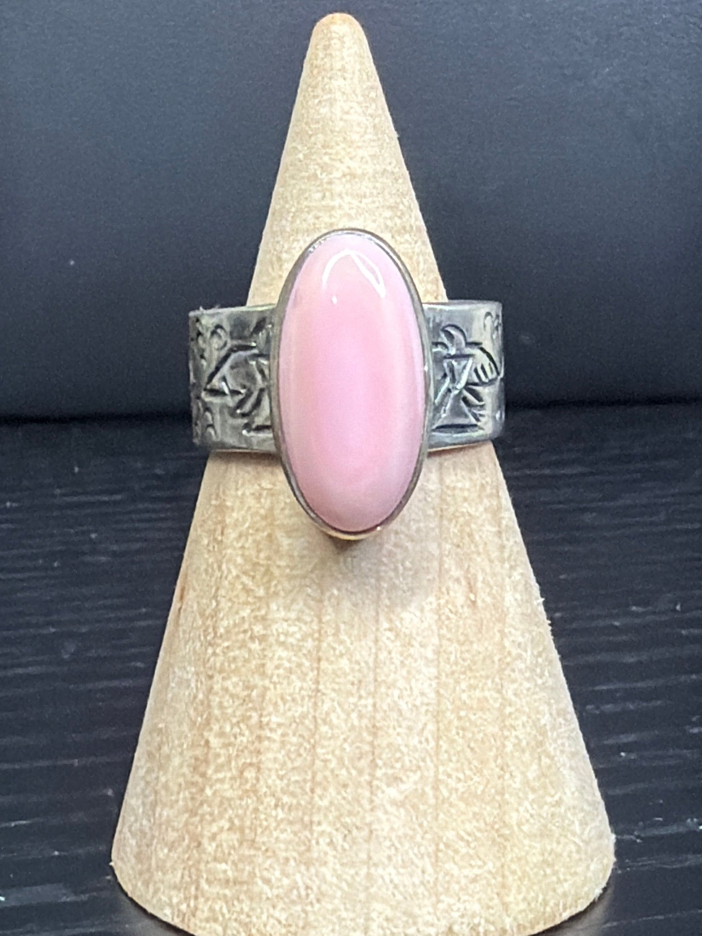 Handcrafted Thick Band & Genuine Stone Rings