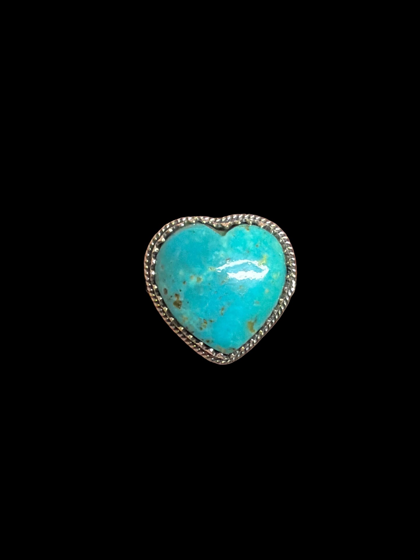 The Arizona Turquoise Heart Rings