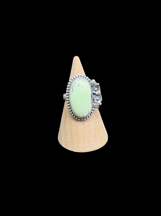 Lemon Chrysoprase Ring - size 6