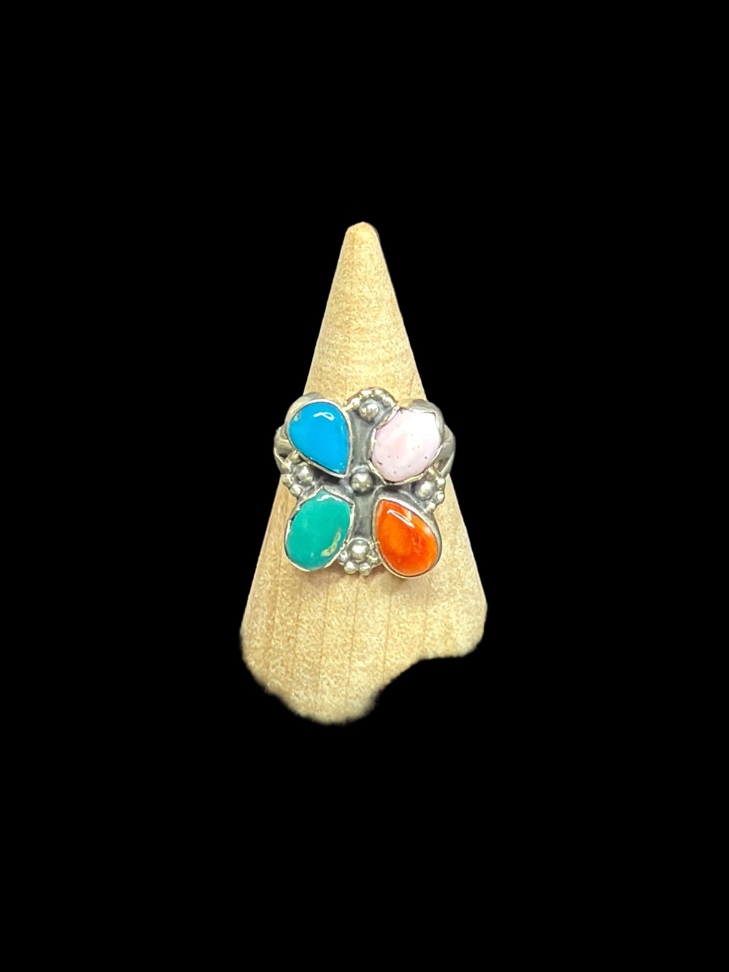 Handcrafted Multi-Stone Ring - size 7