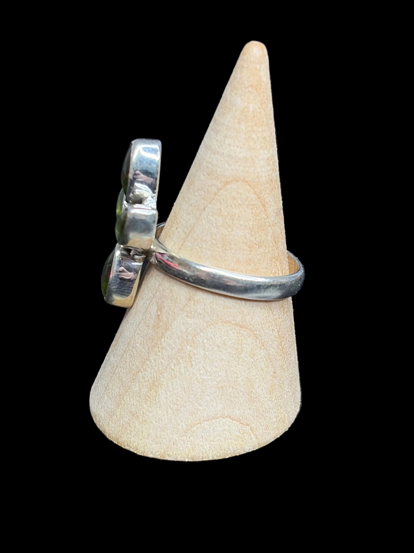 Peridot Multi-Stone Ring - size 9.5
