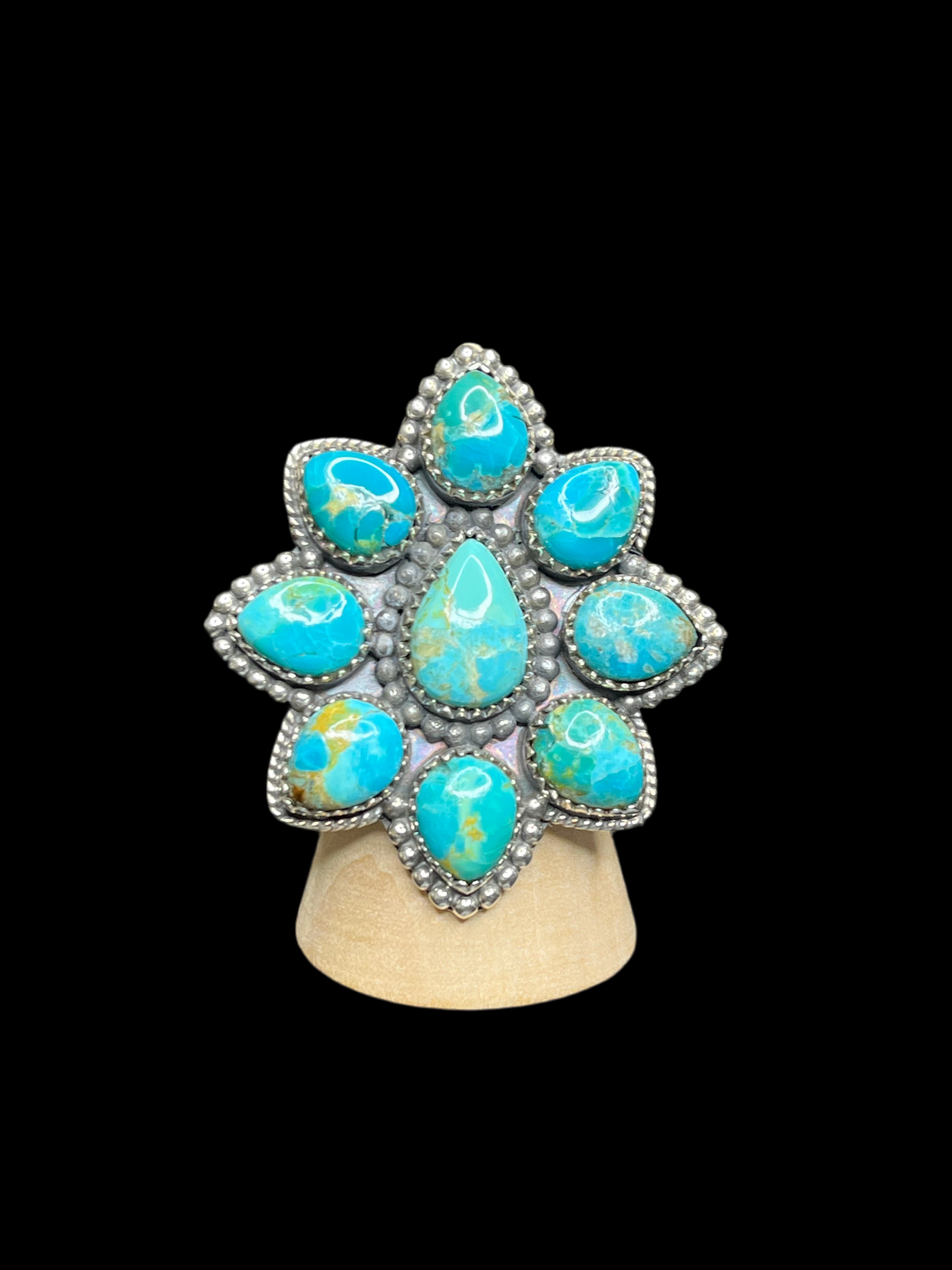 Turquoise Cluster Rings - Adjustable