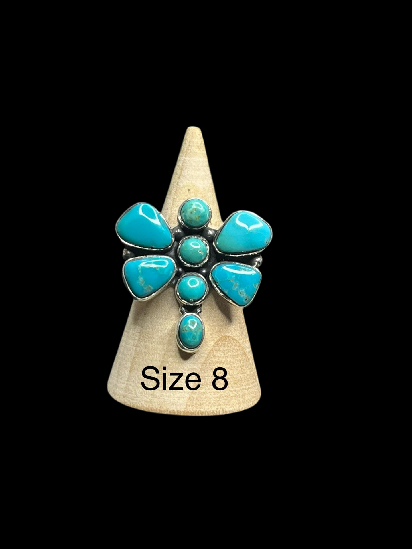 Kingman Turquoise Dragonfly Rings