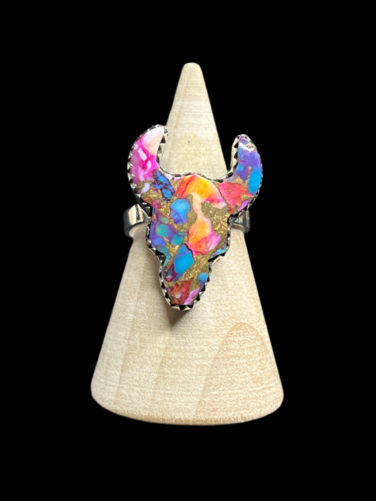 Dahlia Bull Head Rings - Adjustable