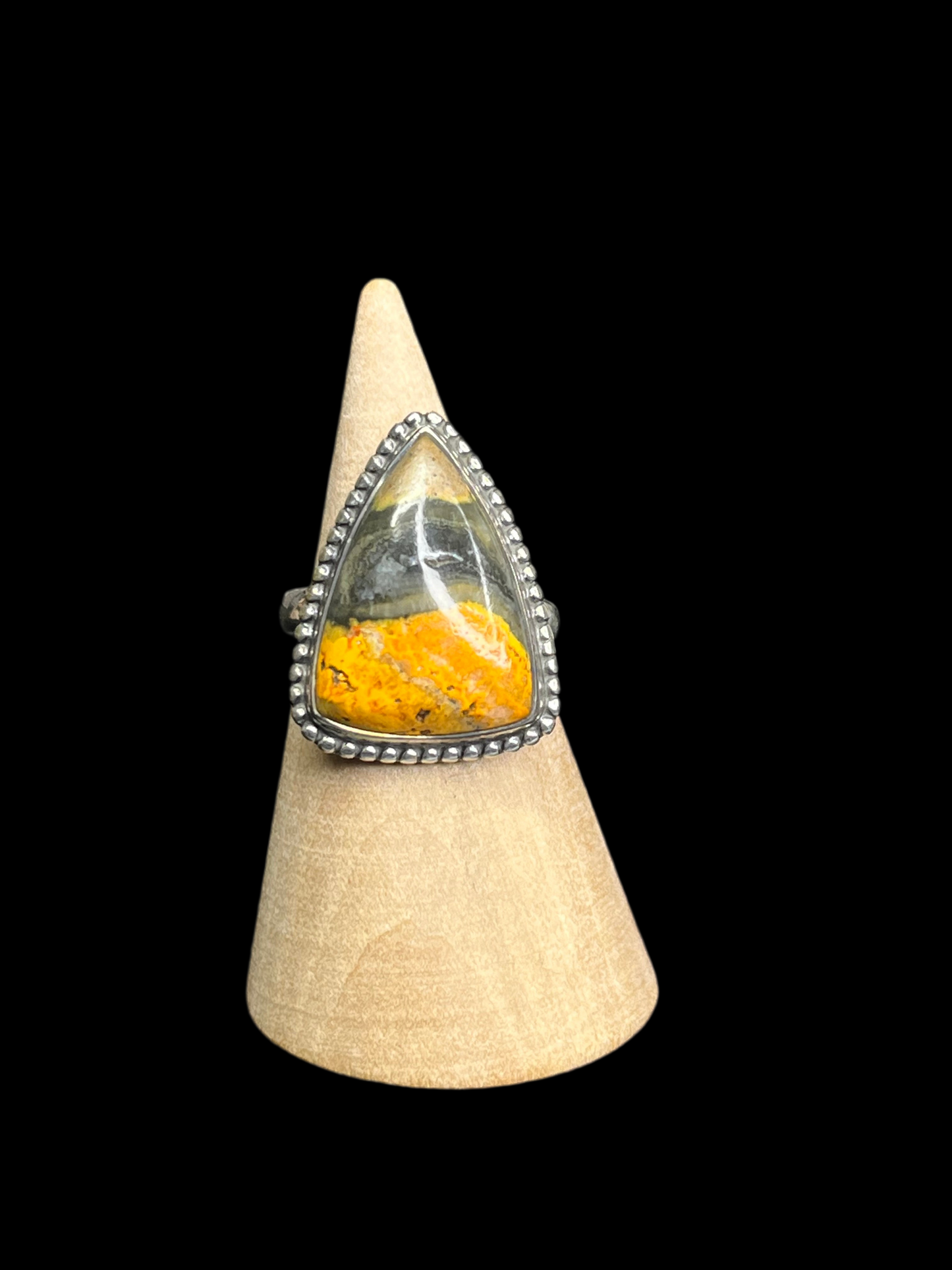 Bumblebee Jasper Sterling Silver Rings