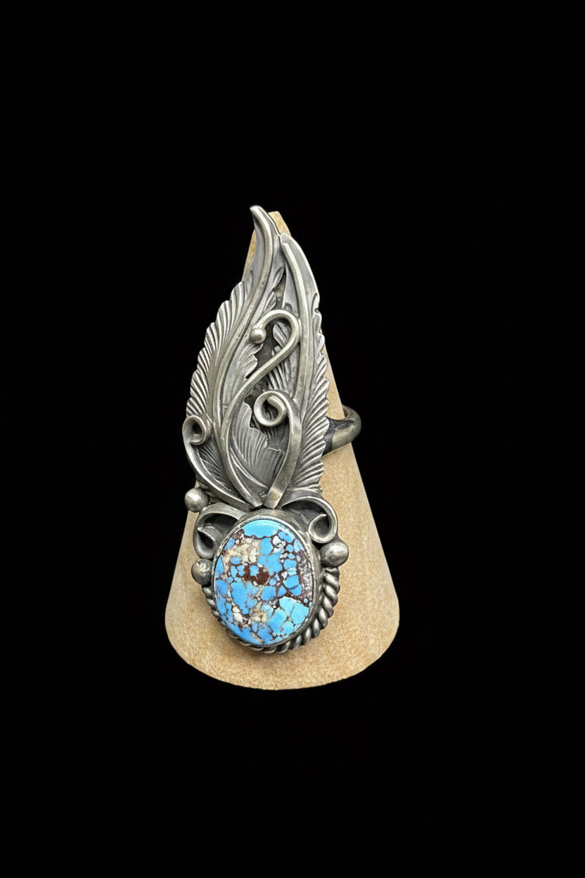 Navajo - Jimmy Lee - Golden Hills Turquoise Ring - Adjustable