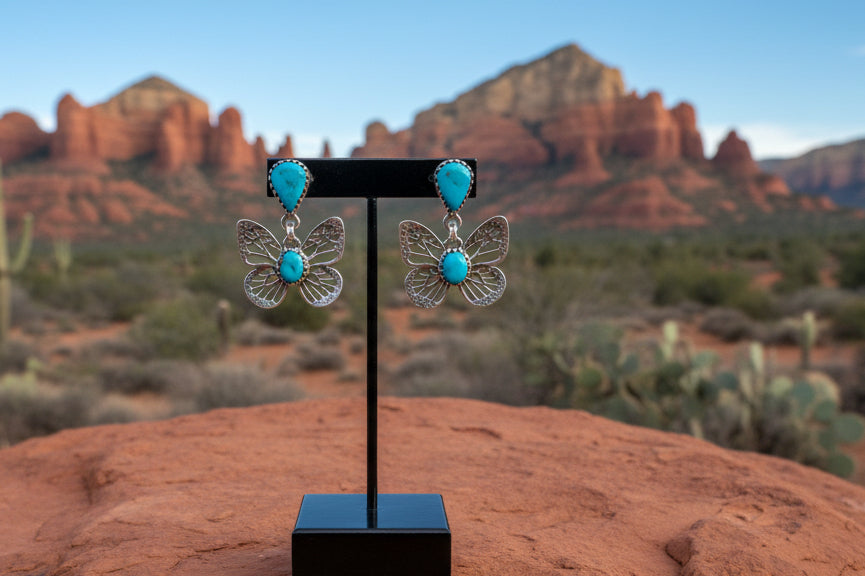 Handcrafted Filigree Butterfly Earrings