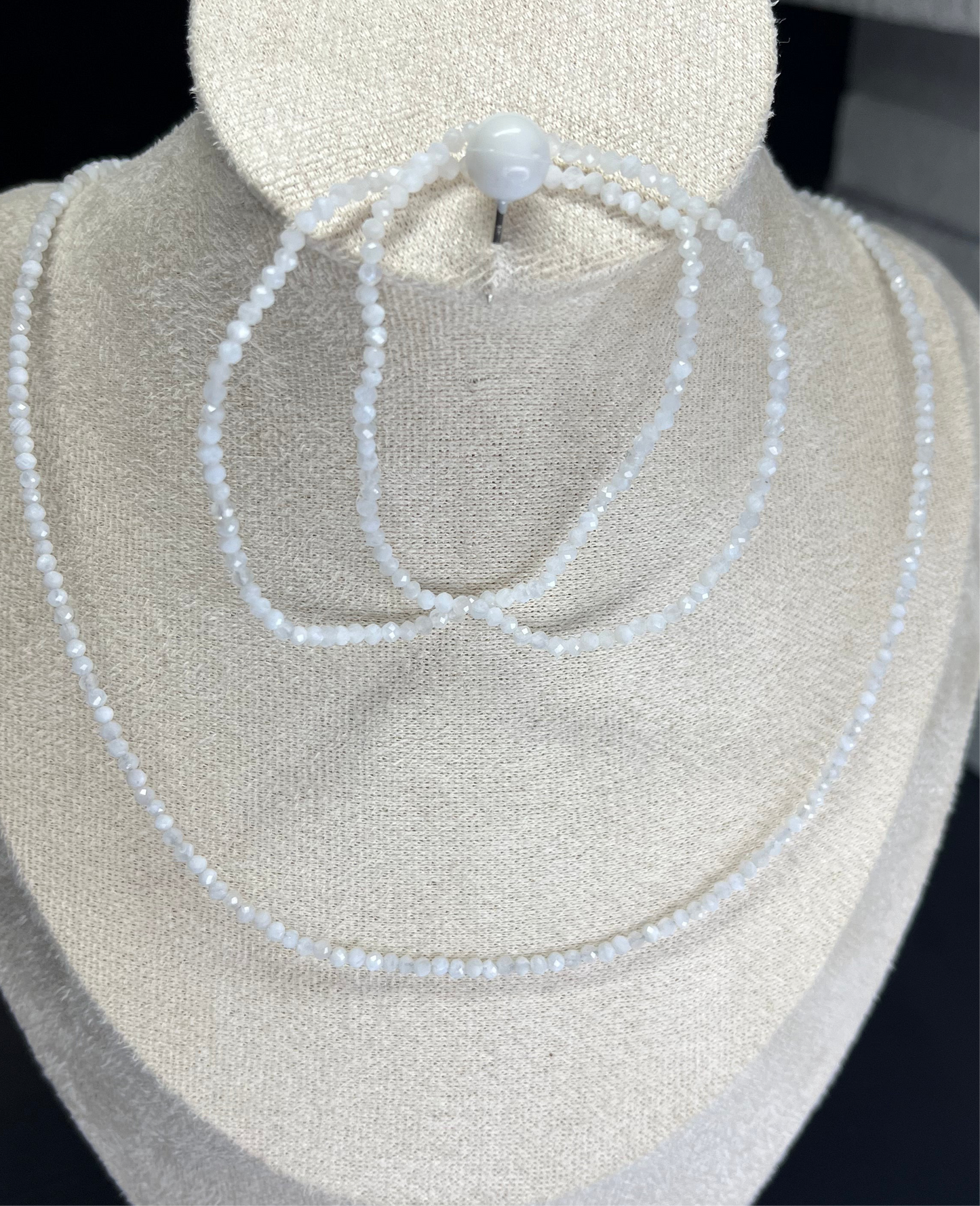 Faceted Natural Gemstone Necklace & Bracelet Sets