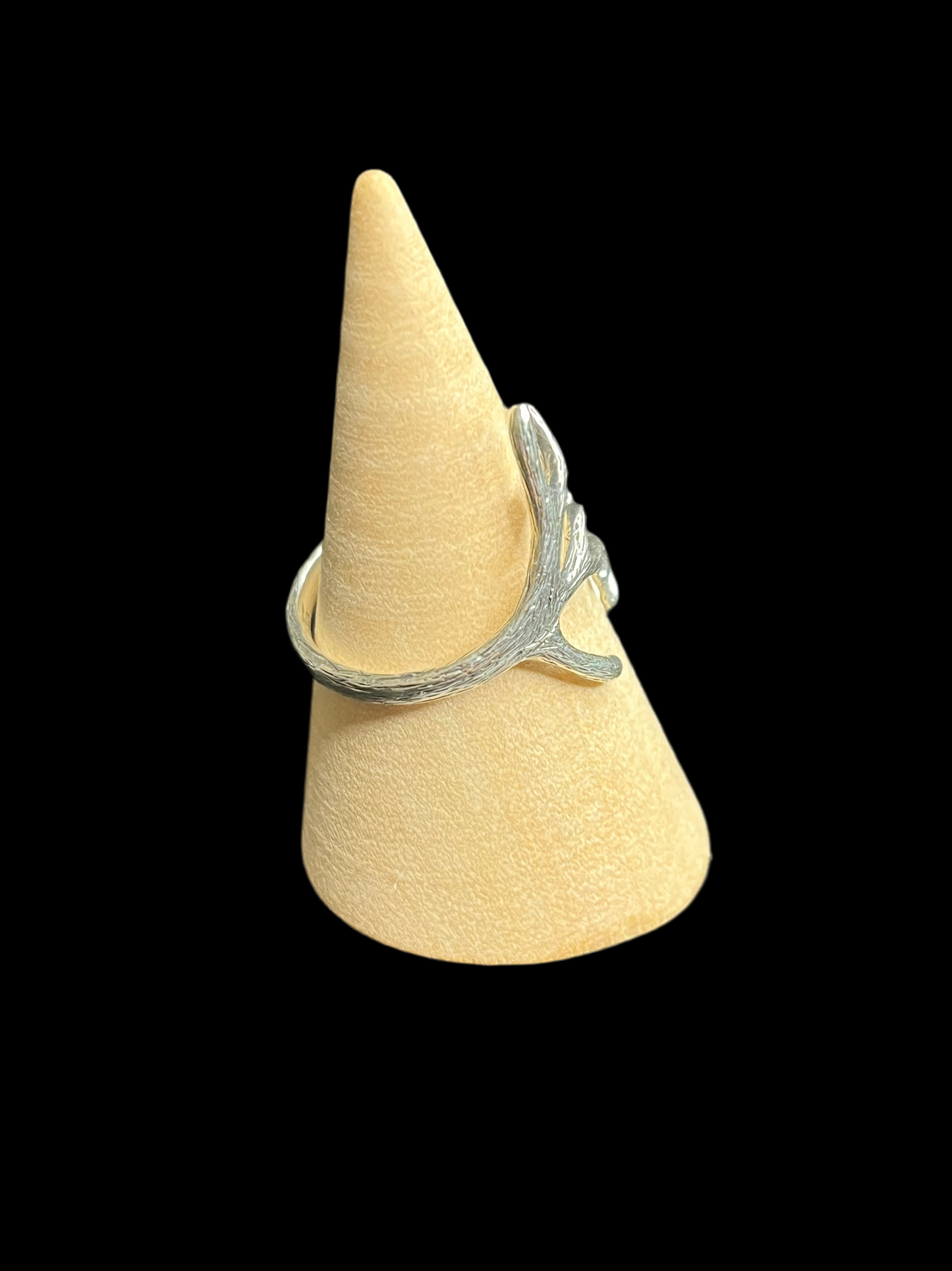 Sterling Silver Adjustable Antler Ring