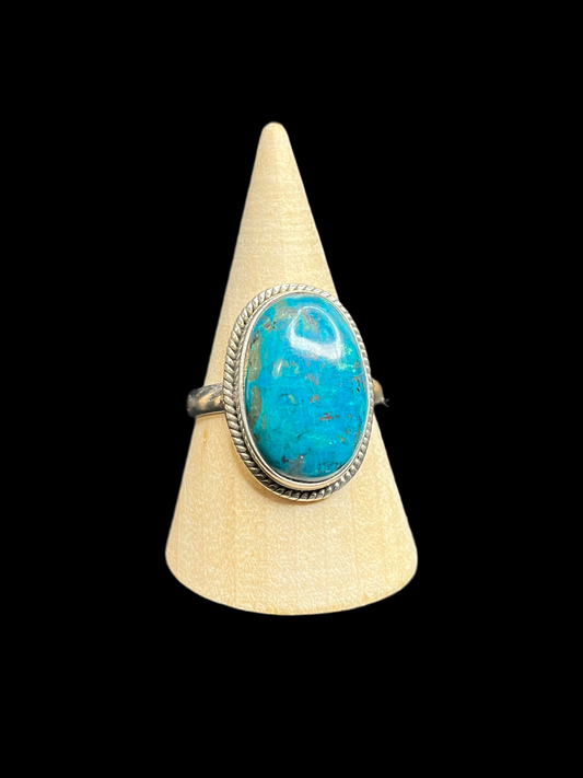 Chrysocolla Sterling Silver Ring - size 12