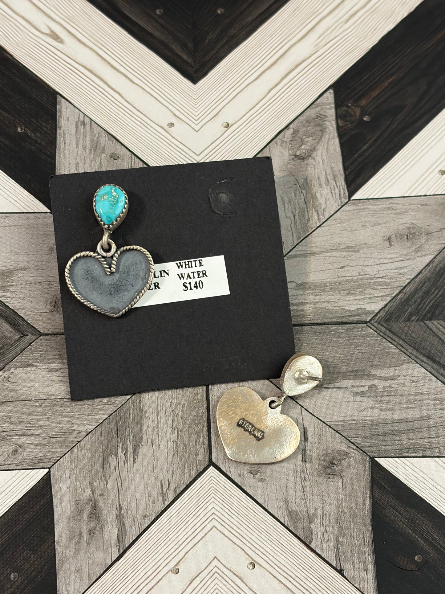 Premium Stone Heart Drop Earrings