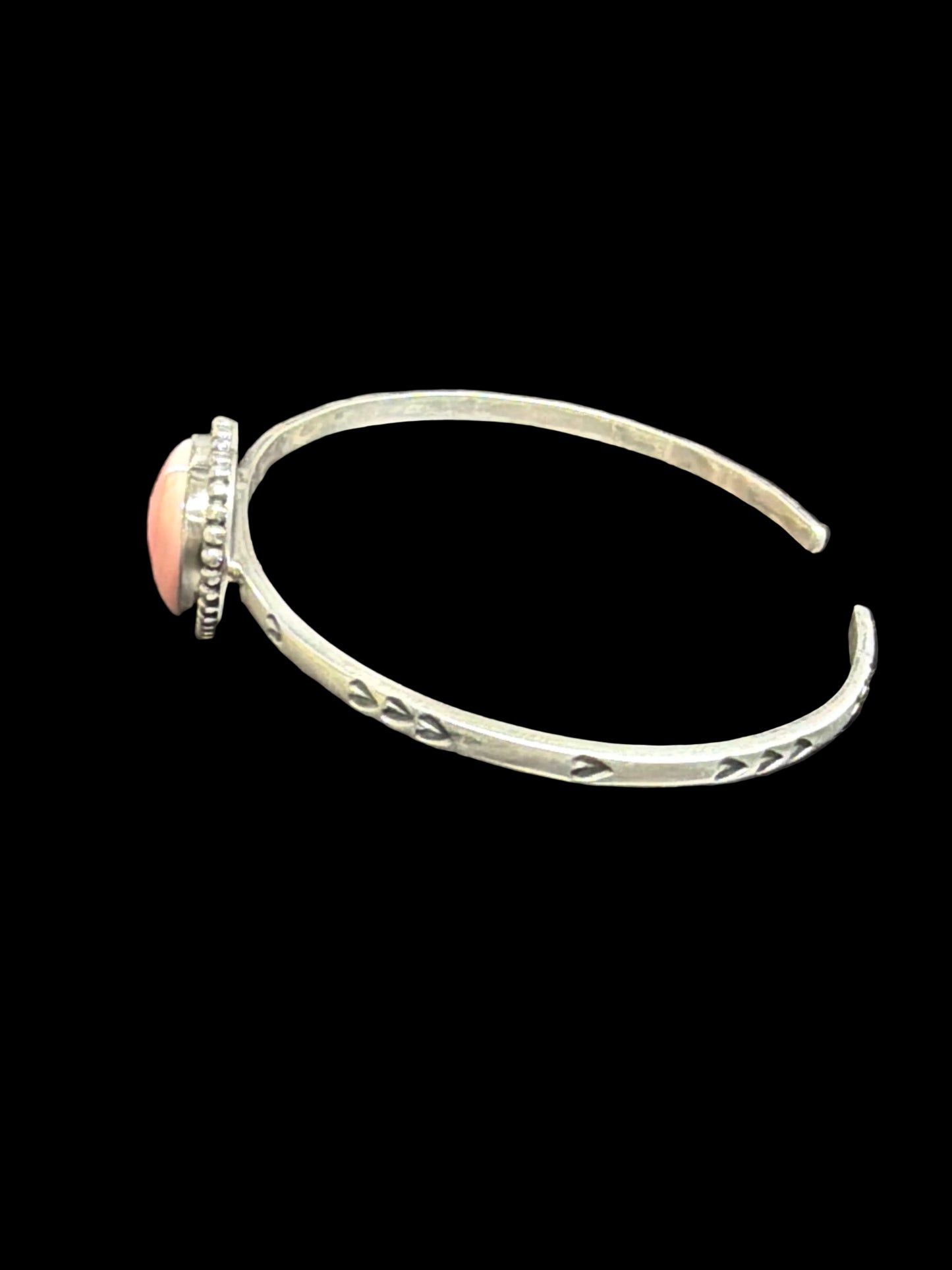 Handcrafted Pink Conch Heart Cuff