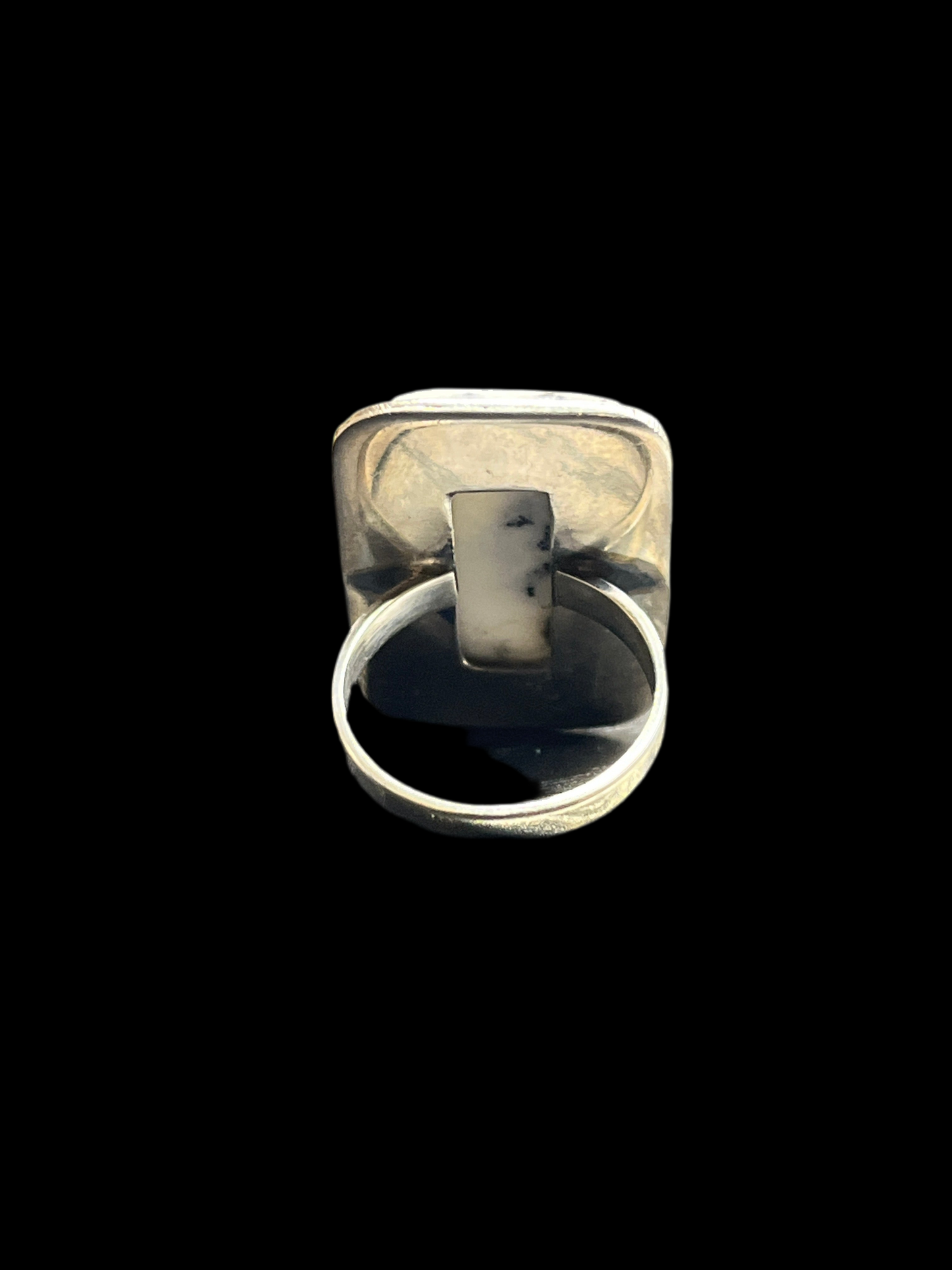 Dendritic Opal Sterling Silver Ring - size 6