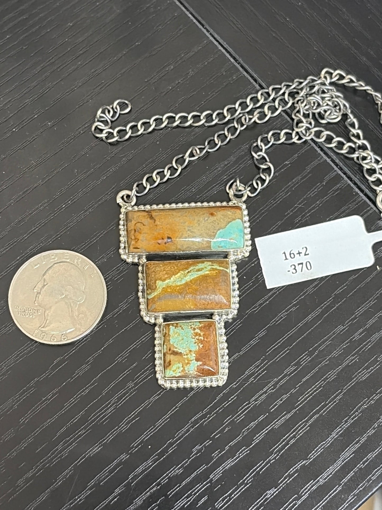 Number 8 Turquoise Tiered Bar Necklace
