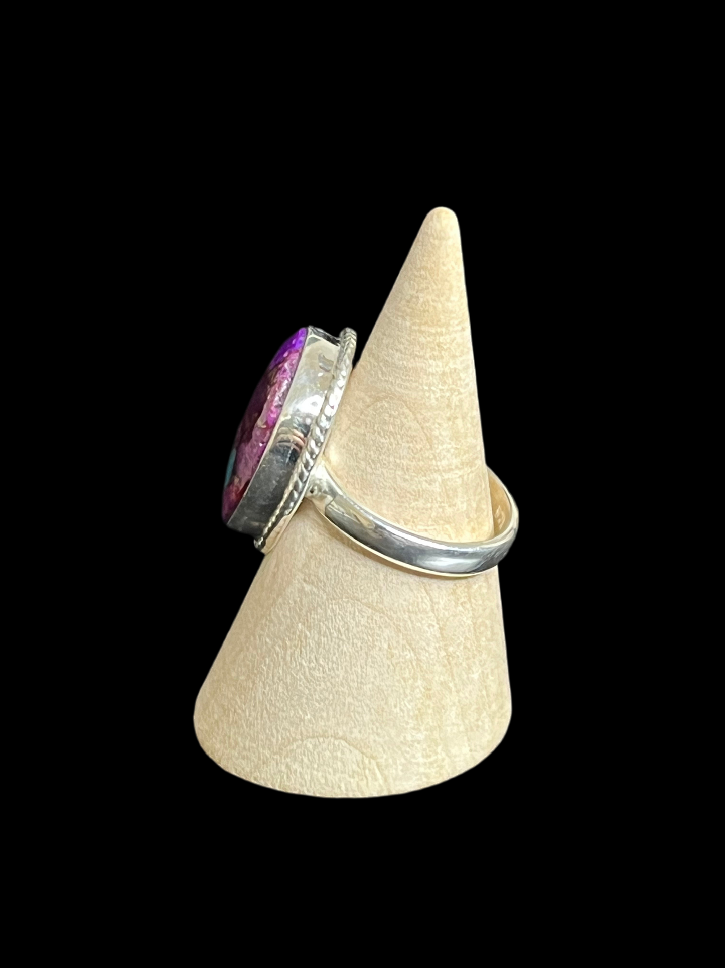 Purple Mojave Alien Ring - size 8