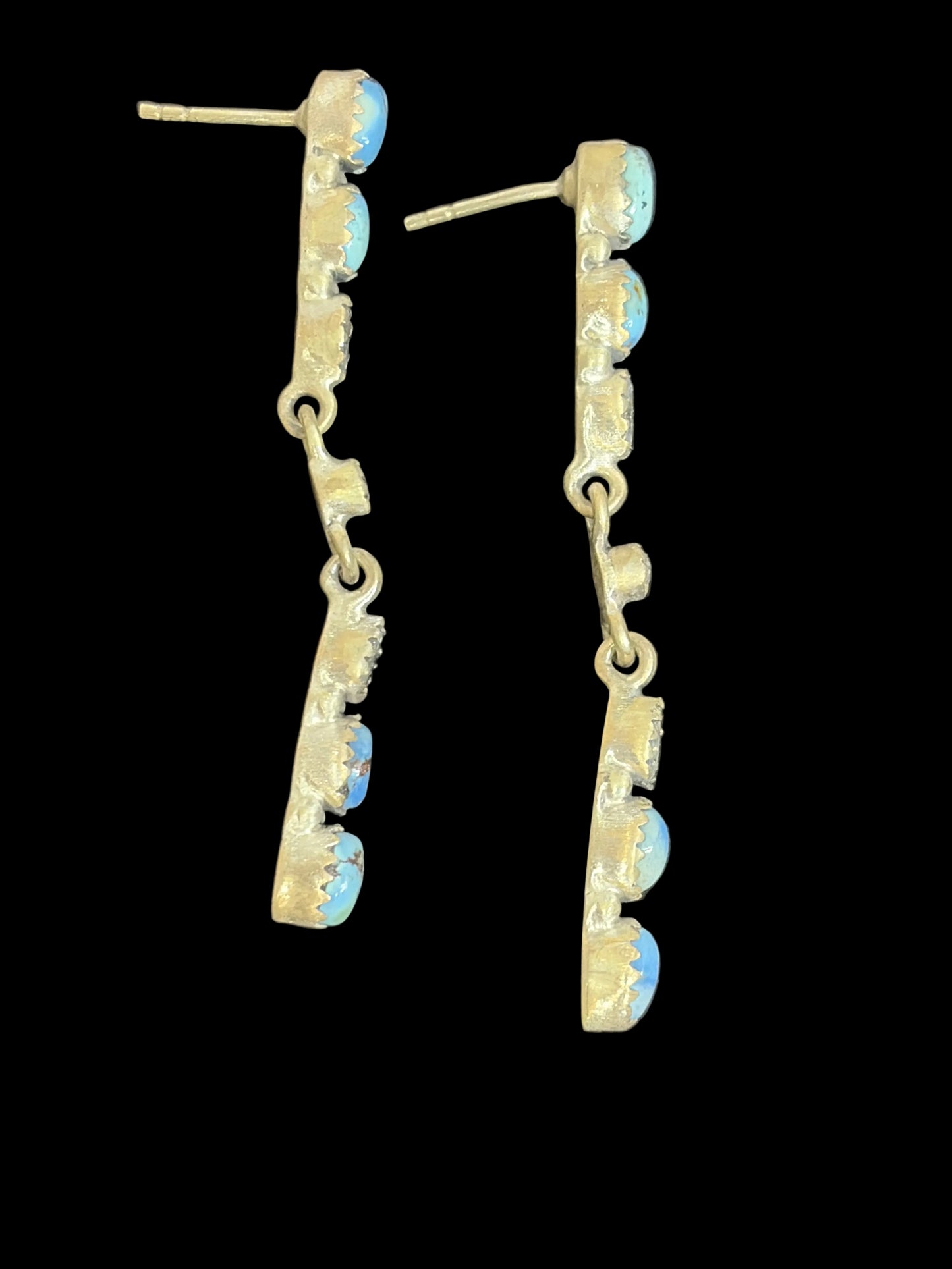 Golden Hills Turquoise & CZ Crystal Drop Earrings