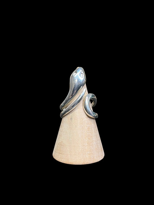 The Silver Snake Ring - Adjustable