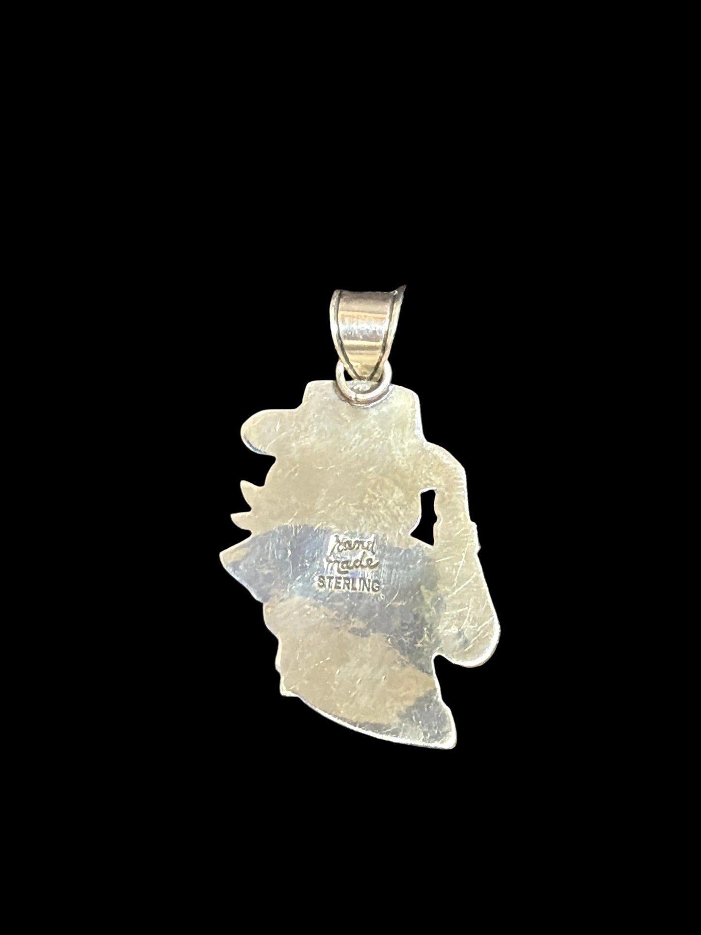 Handcrafted Cowgirl Pendant With Kingman Turquoise