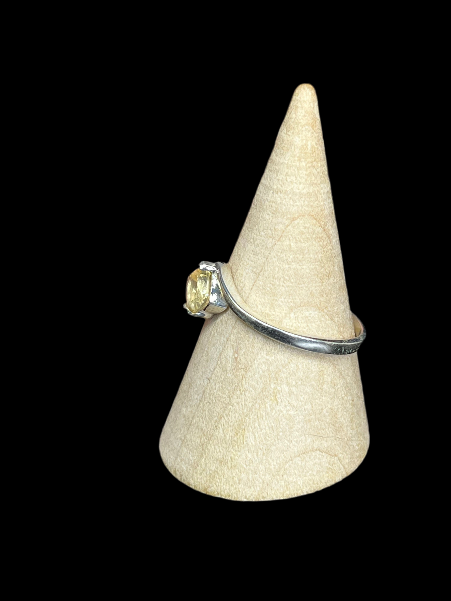 Genuine Citrine Sterling Silver Ring - size 10
