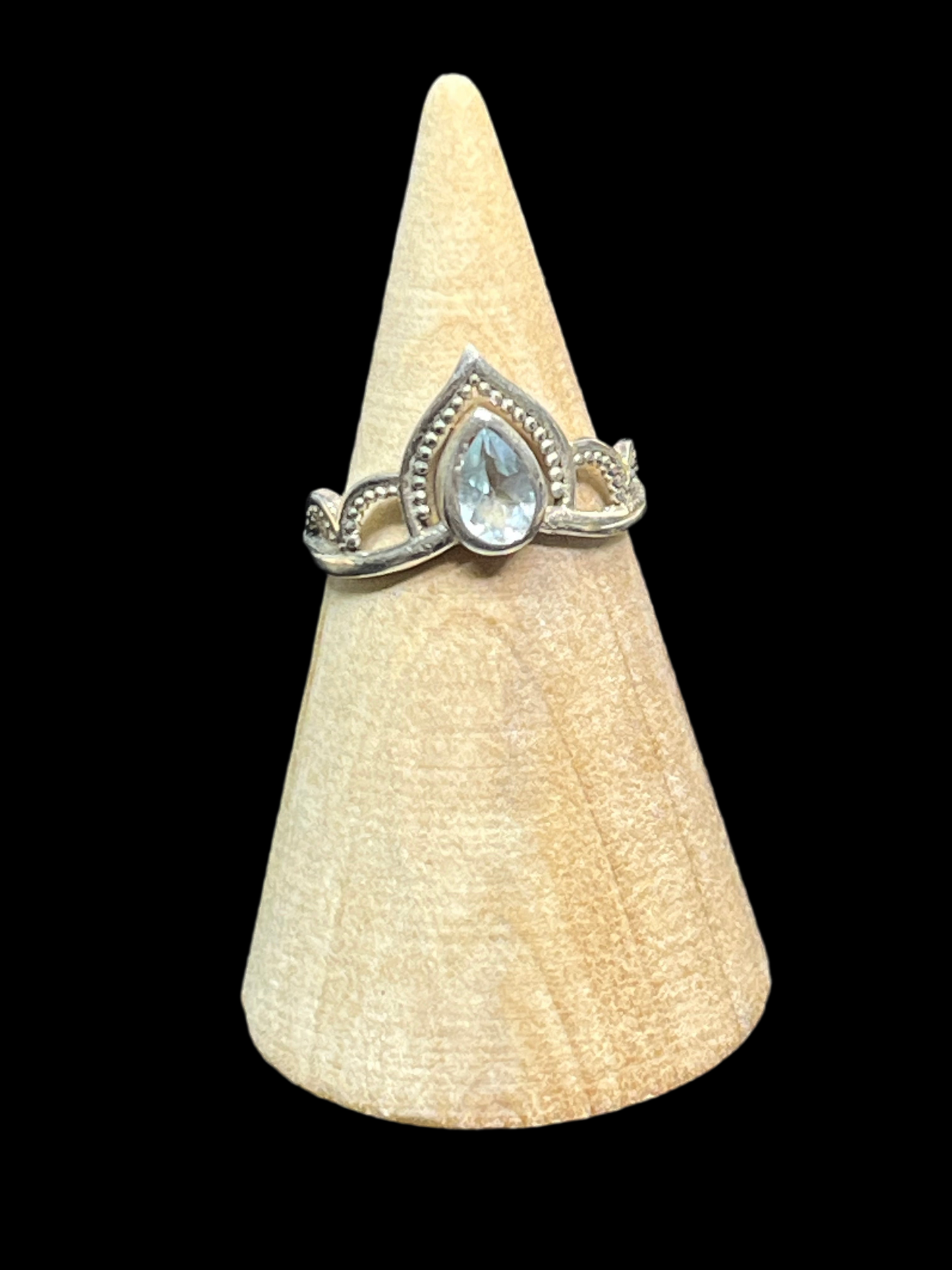 Blue Topaz Sterling Silver Rings - size 5 & 6