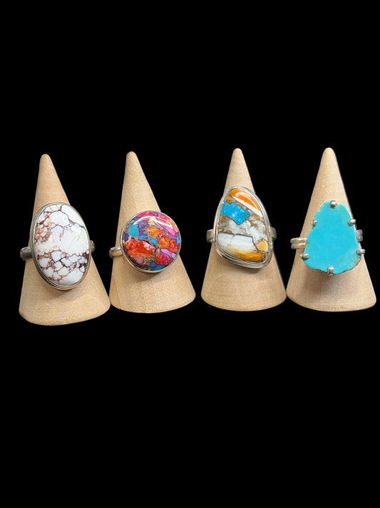 Size 12 Sterling Silver Statement Rings